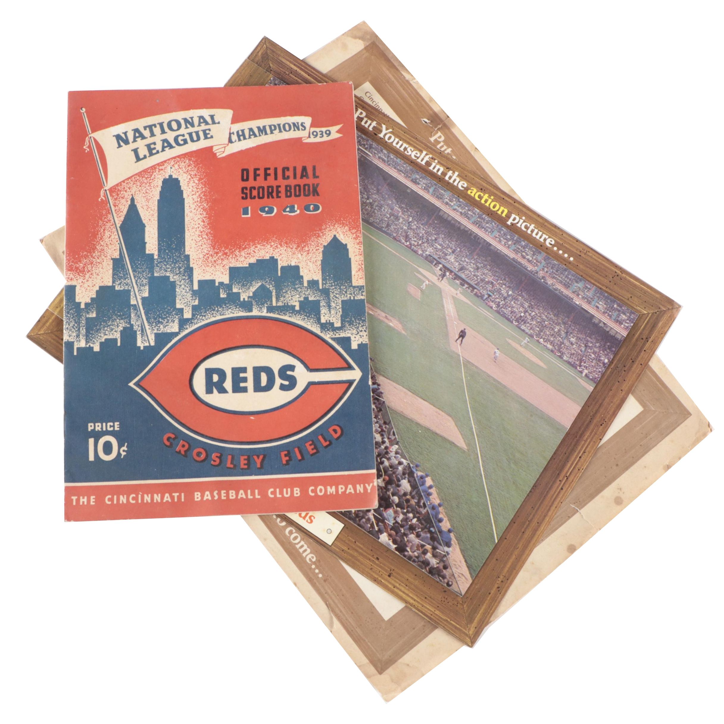 1940 Cincinnati Reds Score Card and 1968 Cincinnati Reds Promotional Booklet