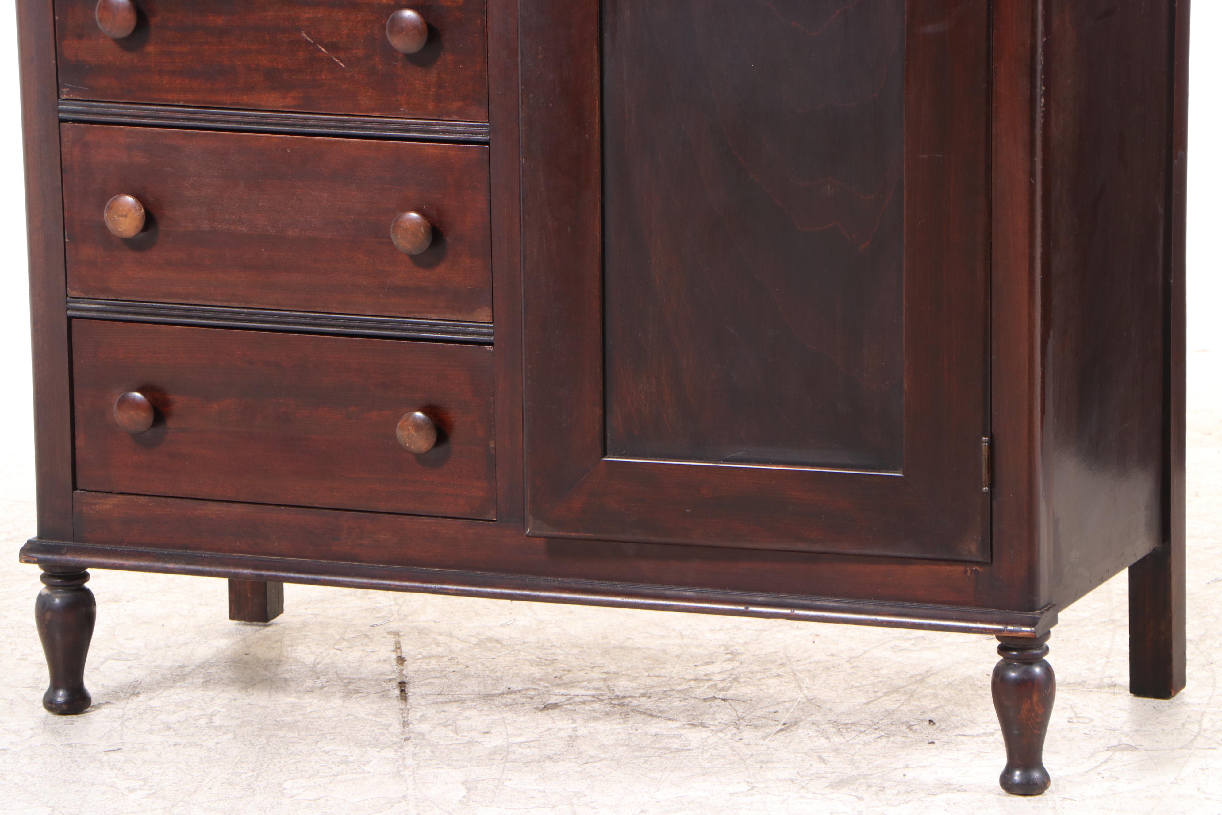 Streit Furniture, Cincinnati, OH Birch Chifferobe, 1920s