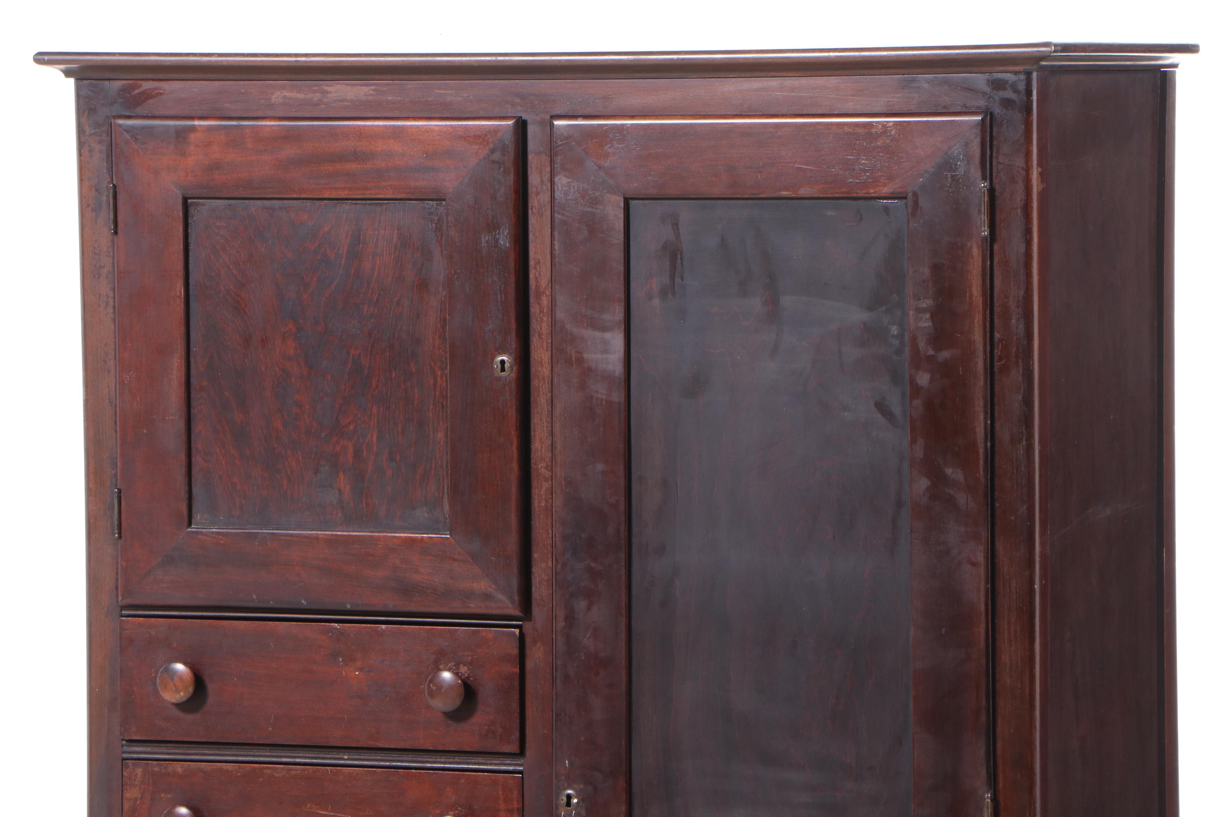 Streit Furniture, Cincinnati, OH Birch Chifferobe, 1920s