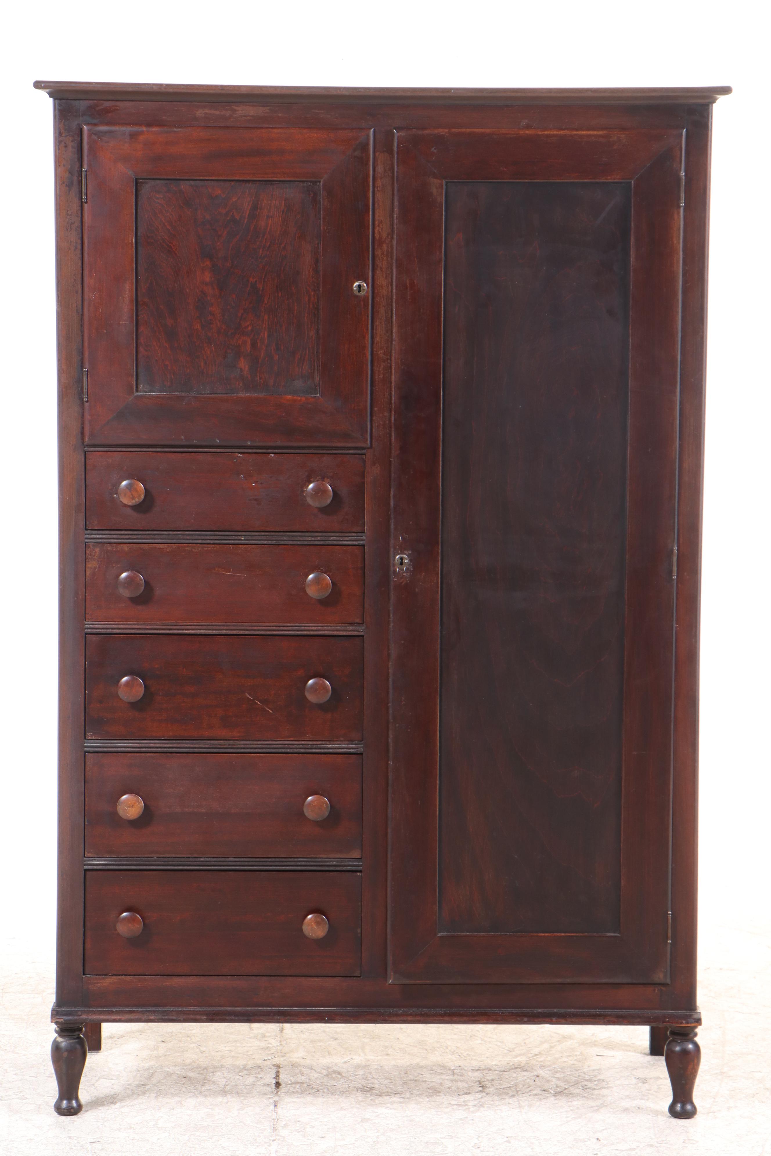 Streit Furniture, Cincinnati, OH Birch Chifferobe, 1920s