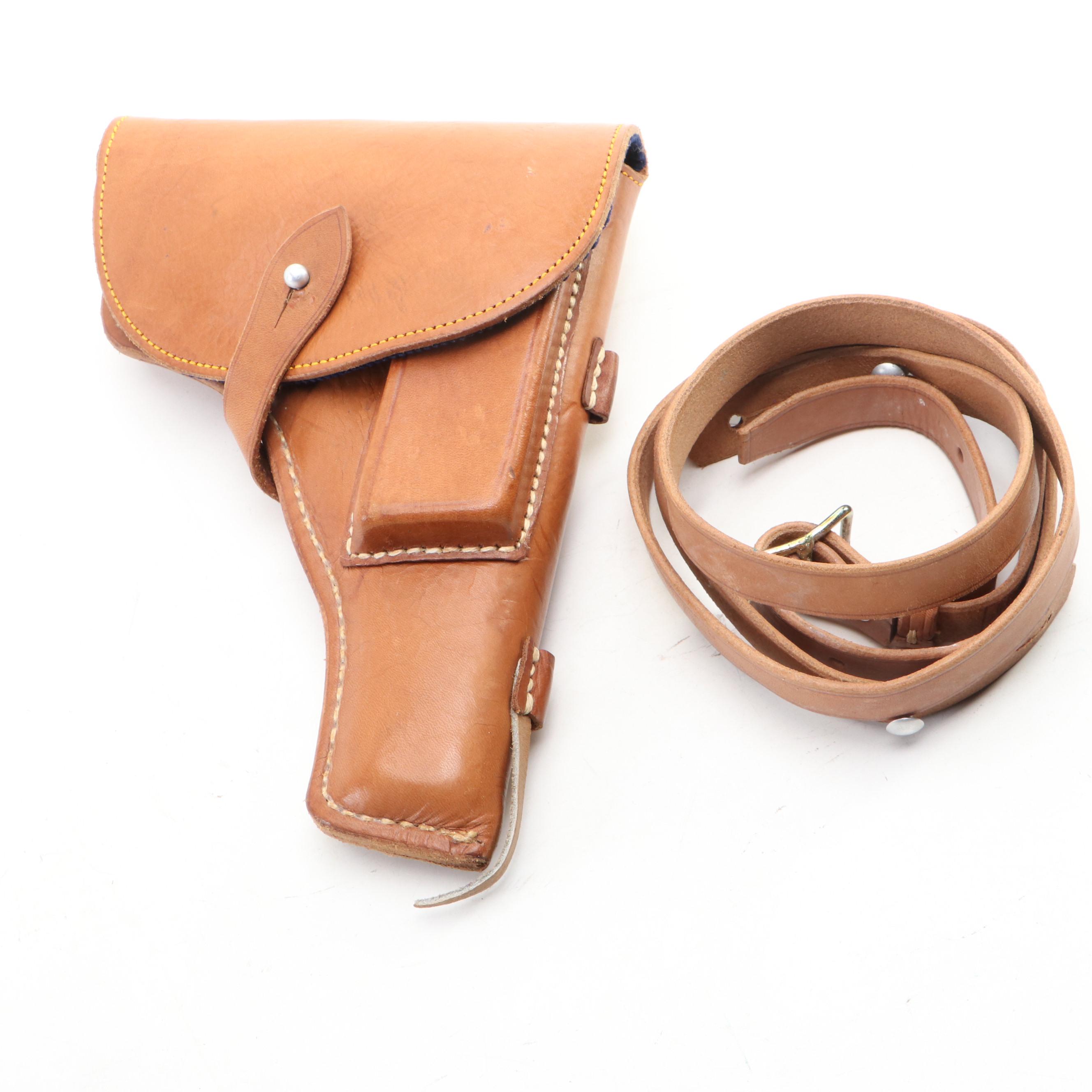 WWII Era with Other Reproduction Leather and Cotton Canvas Holsters