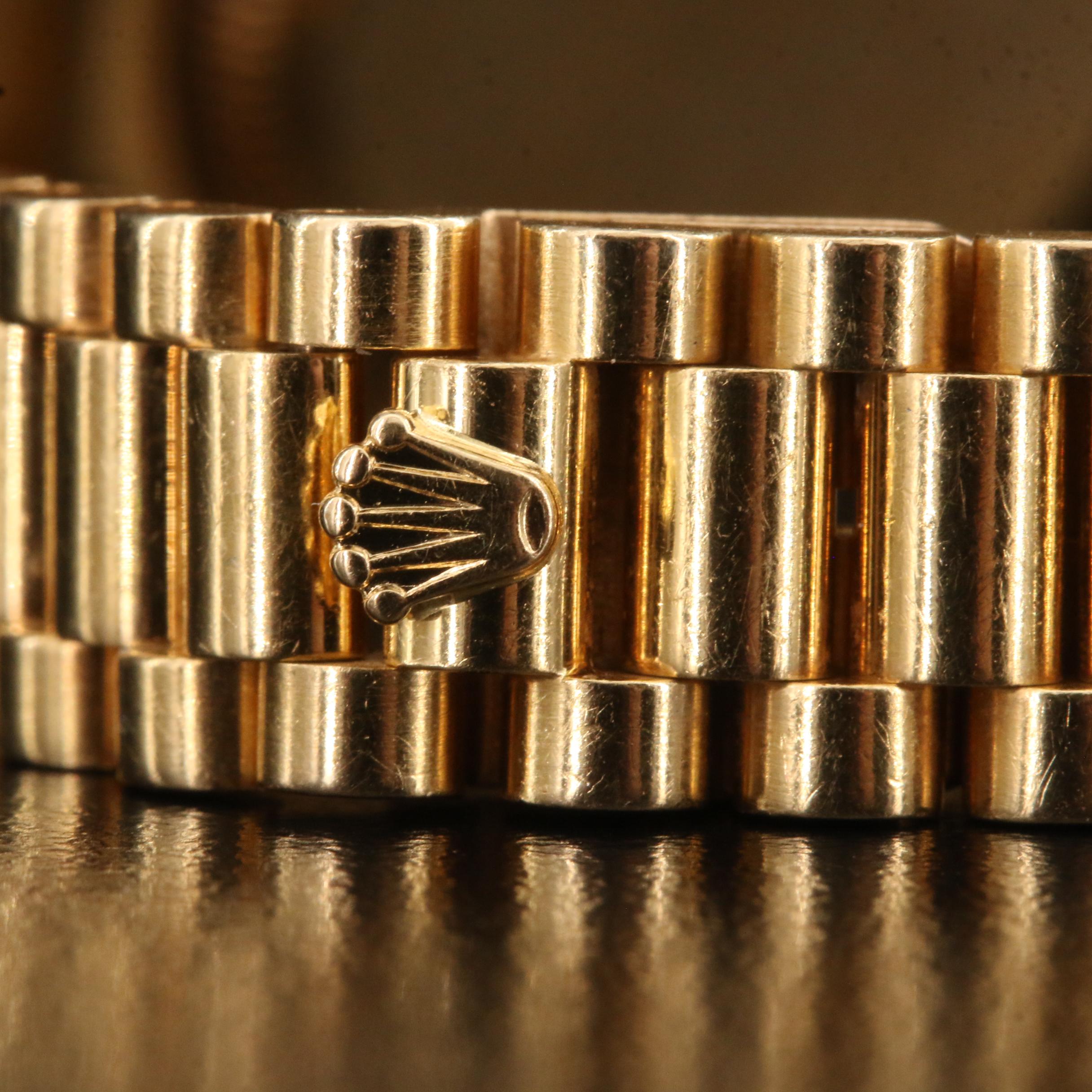 18K Rolex Datejust Diamond Dial and Sapphire Bezel President Band Watch