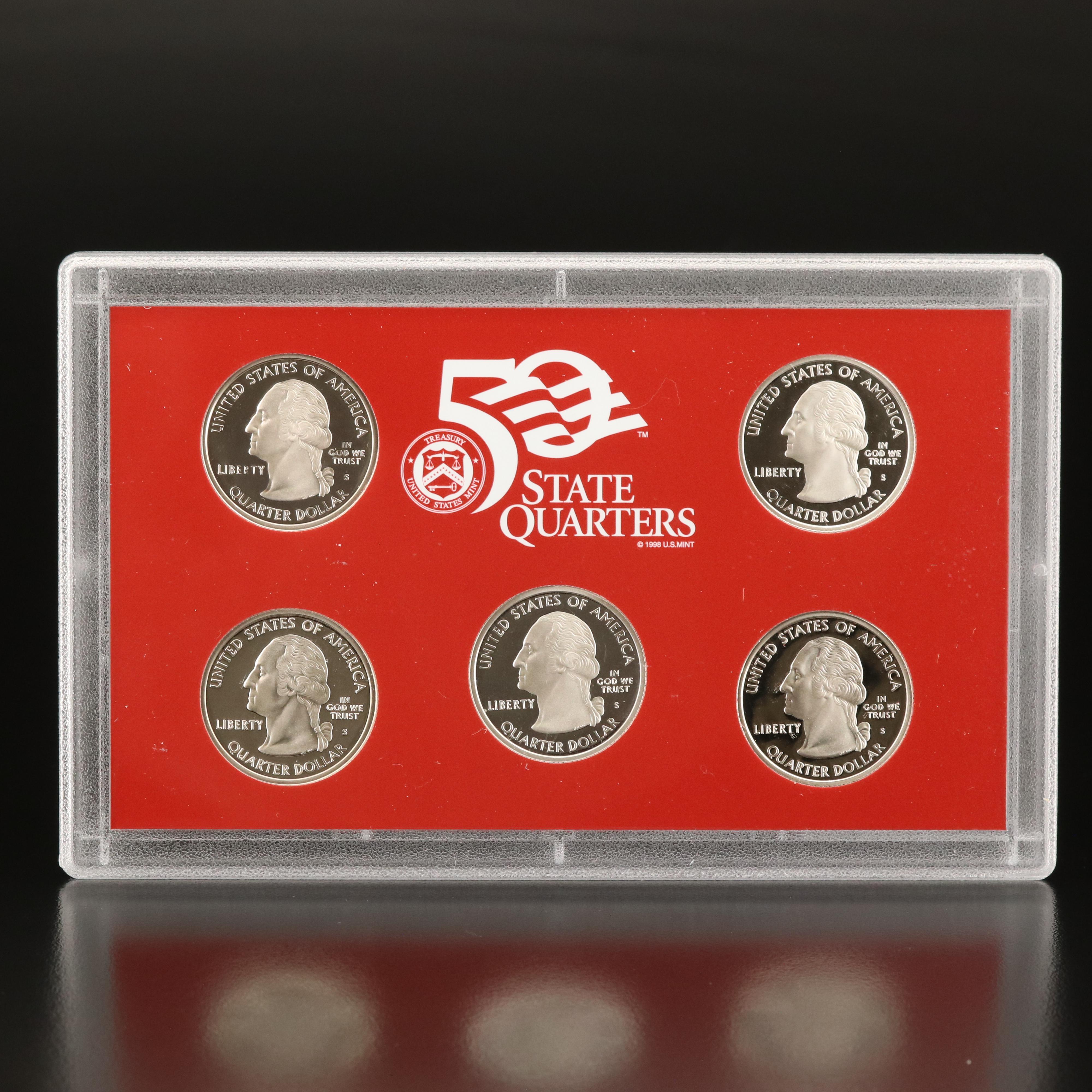 Four U.S. Mint Statehood Quarters Silver Proof Sets