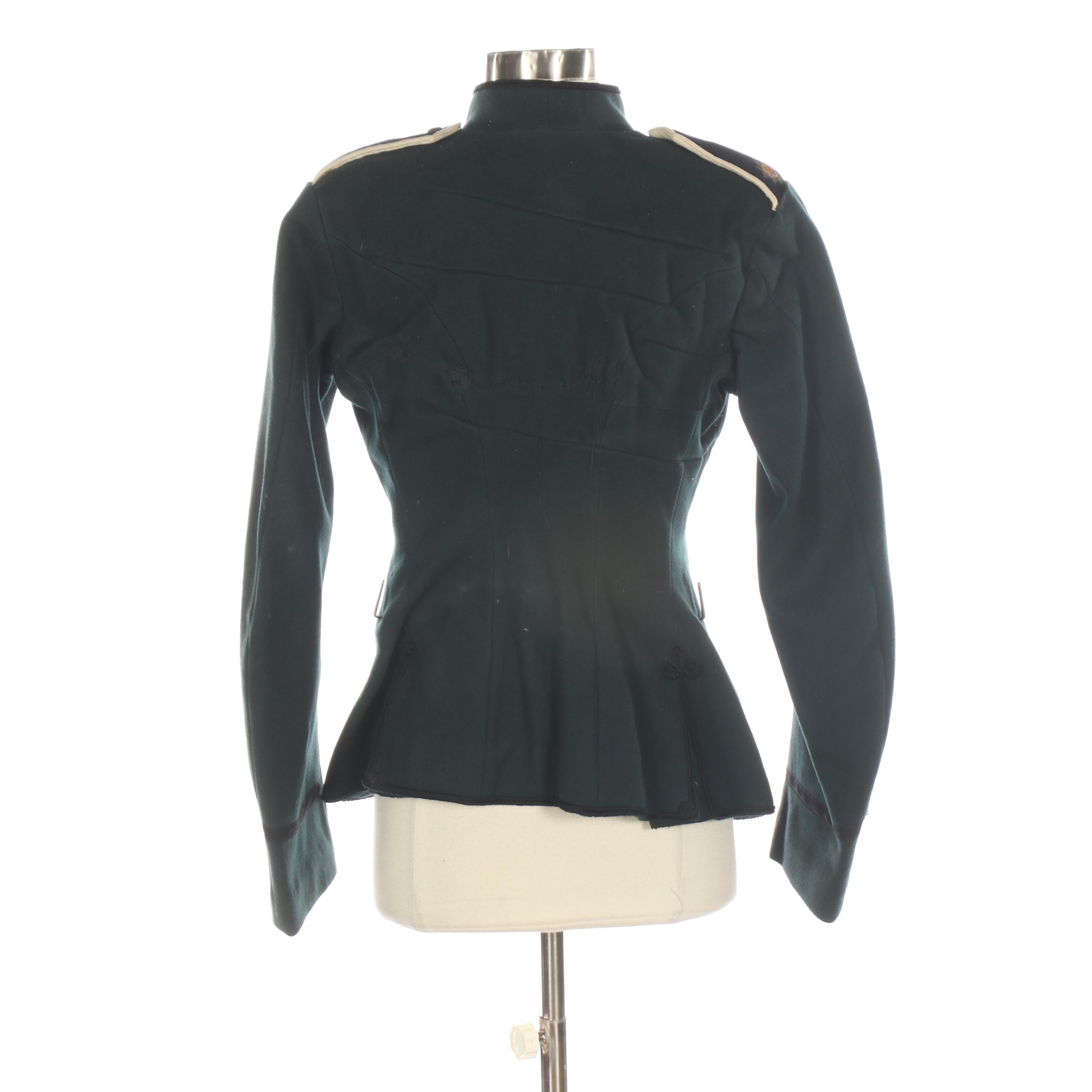 WWI Era British Army Irish Guards Piper Rifle Green Doublet