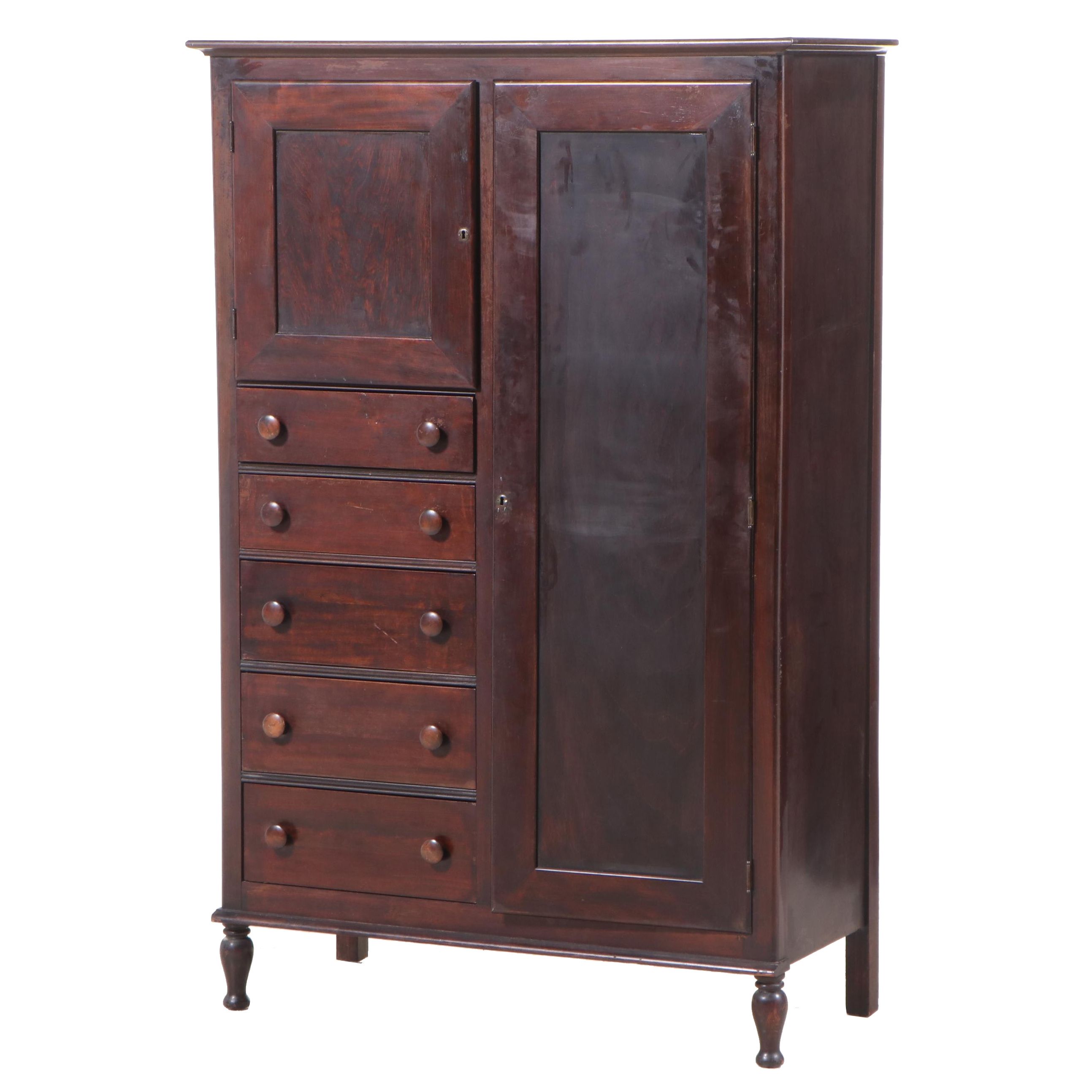 Streit Furniture, Cincinnati, OH Birch Chifferobe, 1920s