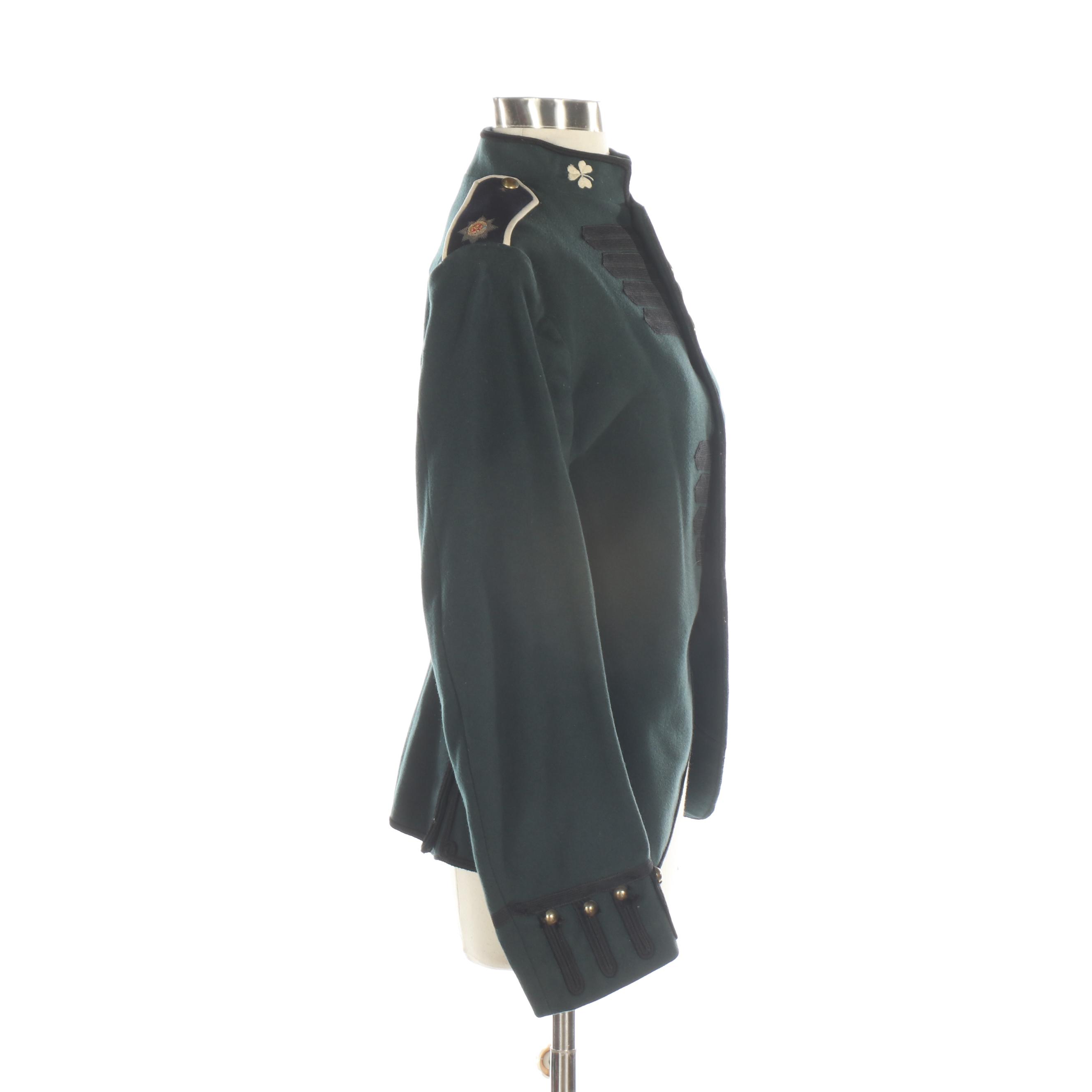 WWI Era British Army Irish Guards Piper Rifle Green Doublet