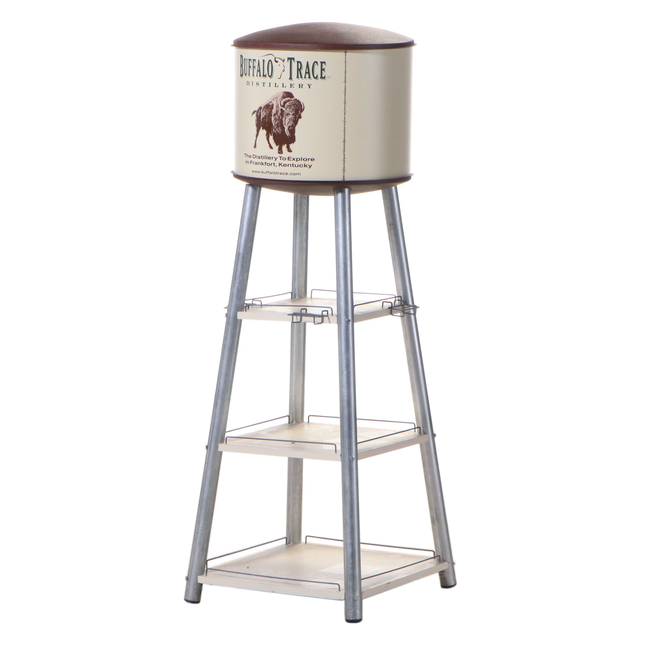 Buffalo Trace Distillery Laminate and Galvanized Metal Retail Display Stand