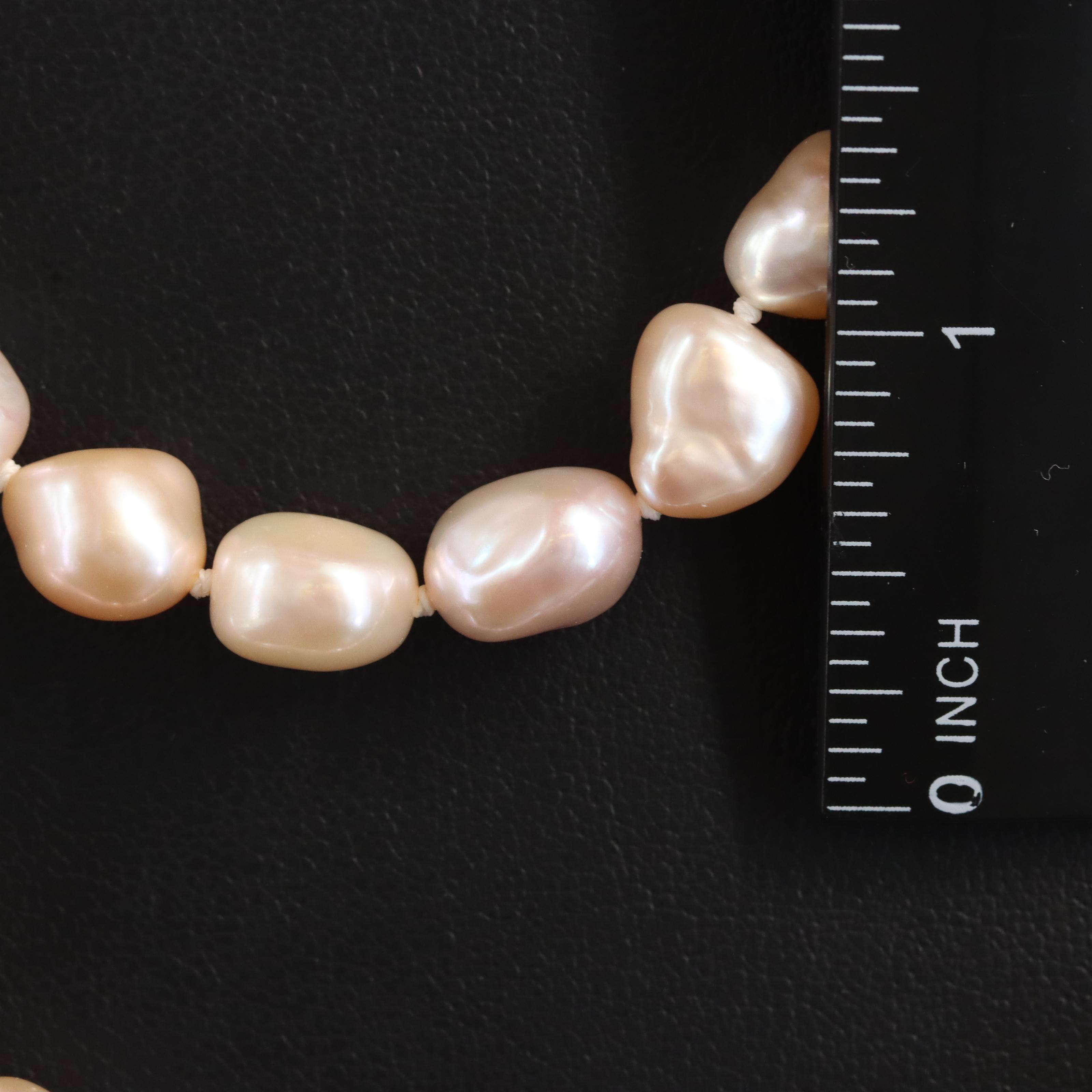 Rope Length Pearl Necklace with Sterling Clasp