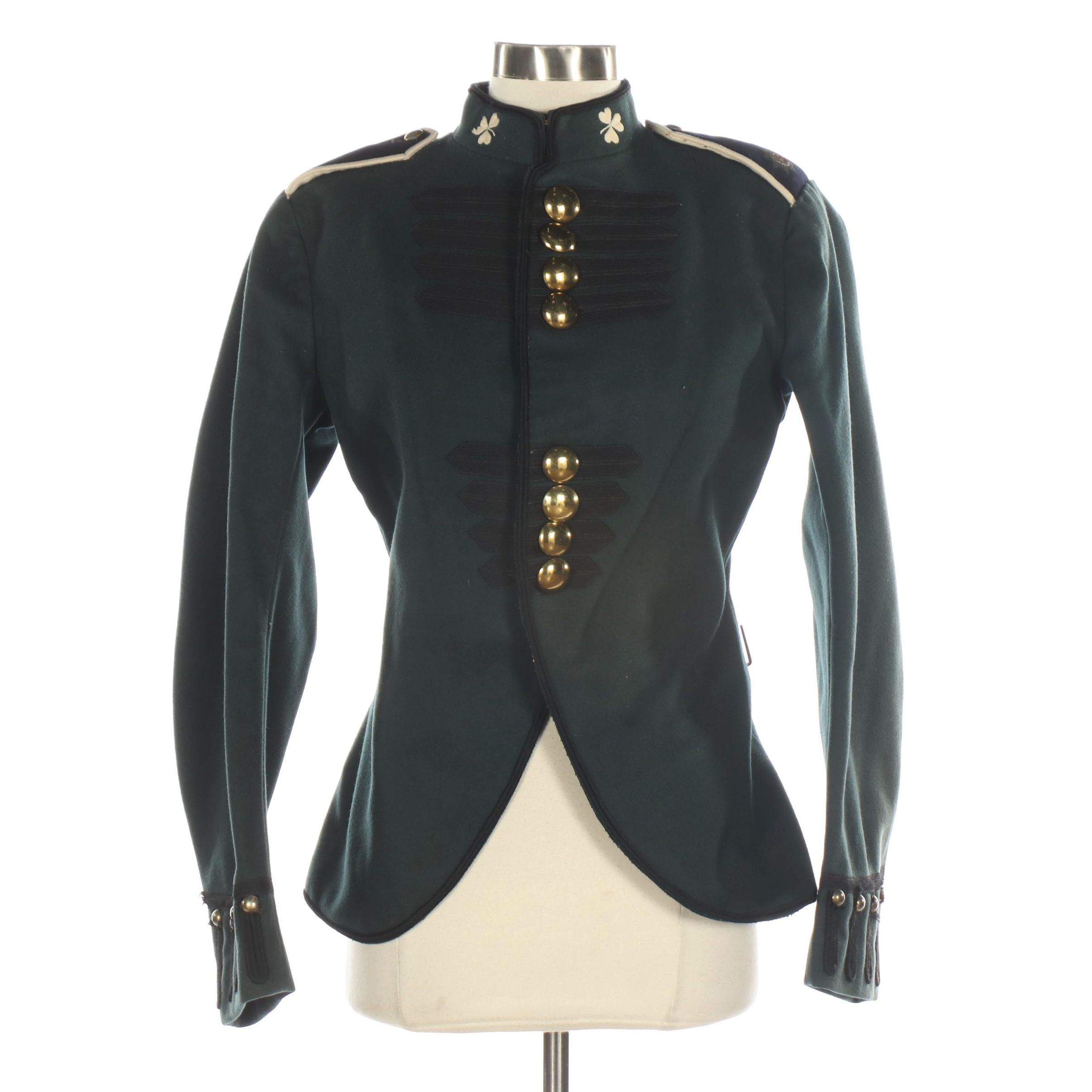 WWI Era British Army Irish Guards Piper Rifle Green Doublet