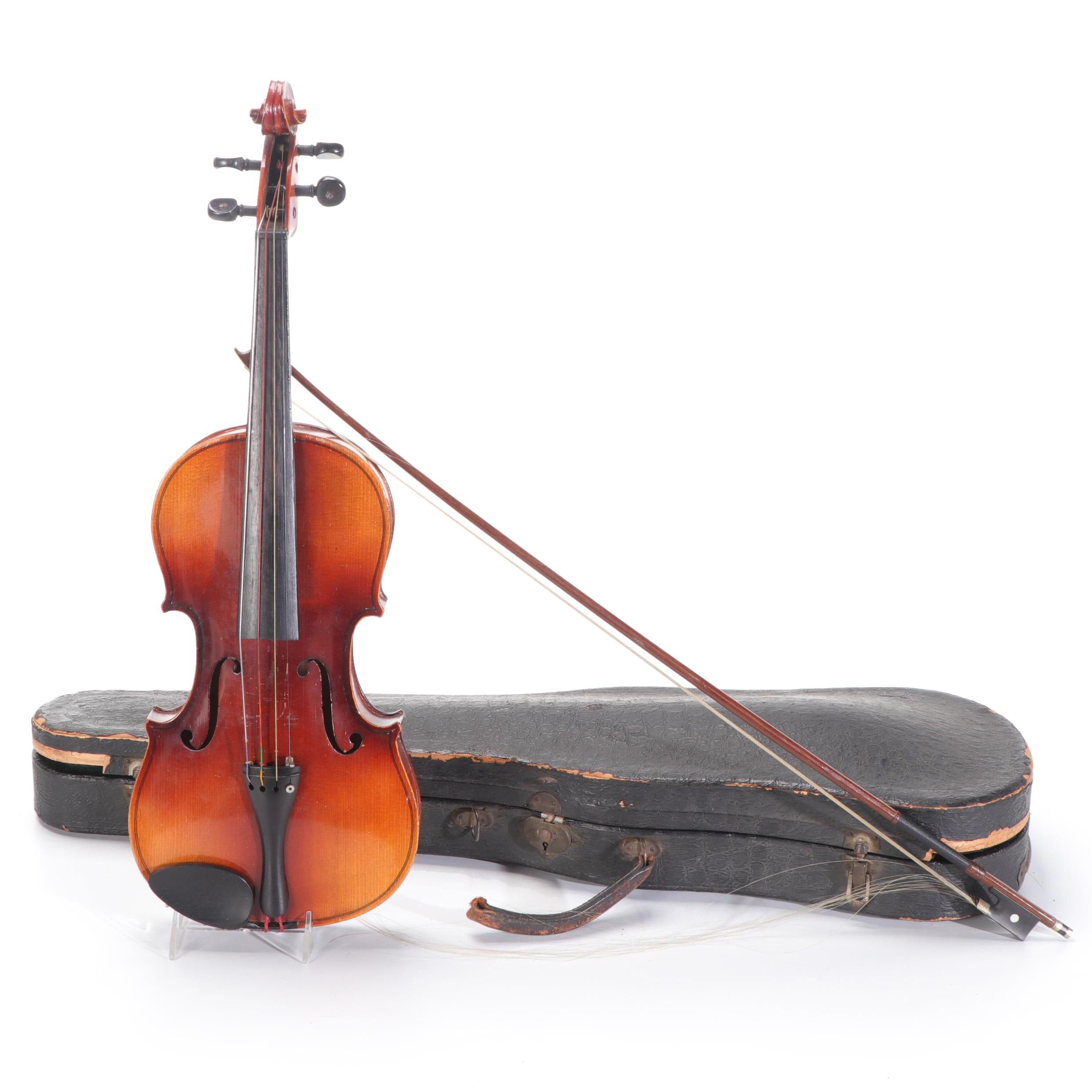 Stradivarius Replica 4/4 Violin with Bow and Case