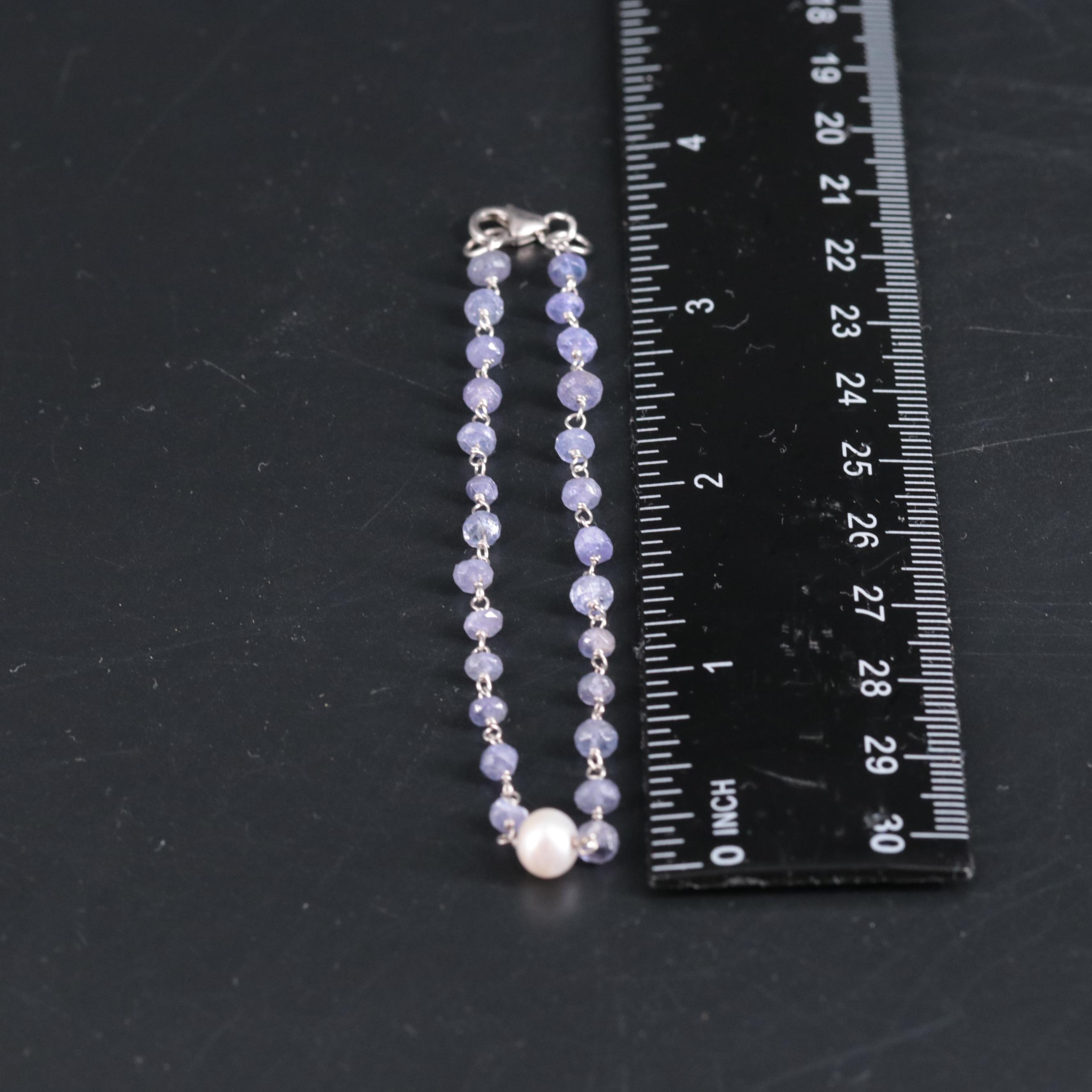 Sterling Silver Gemstone Bracelet