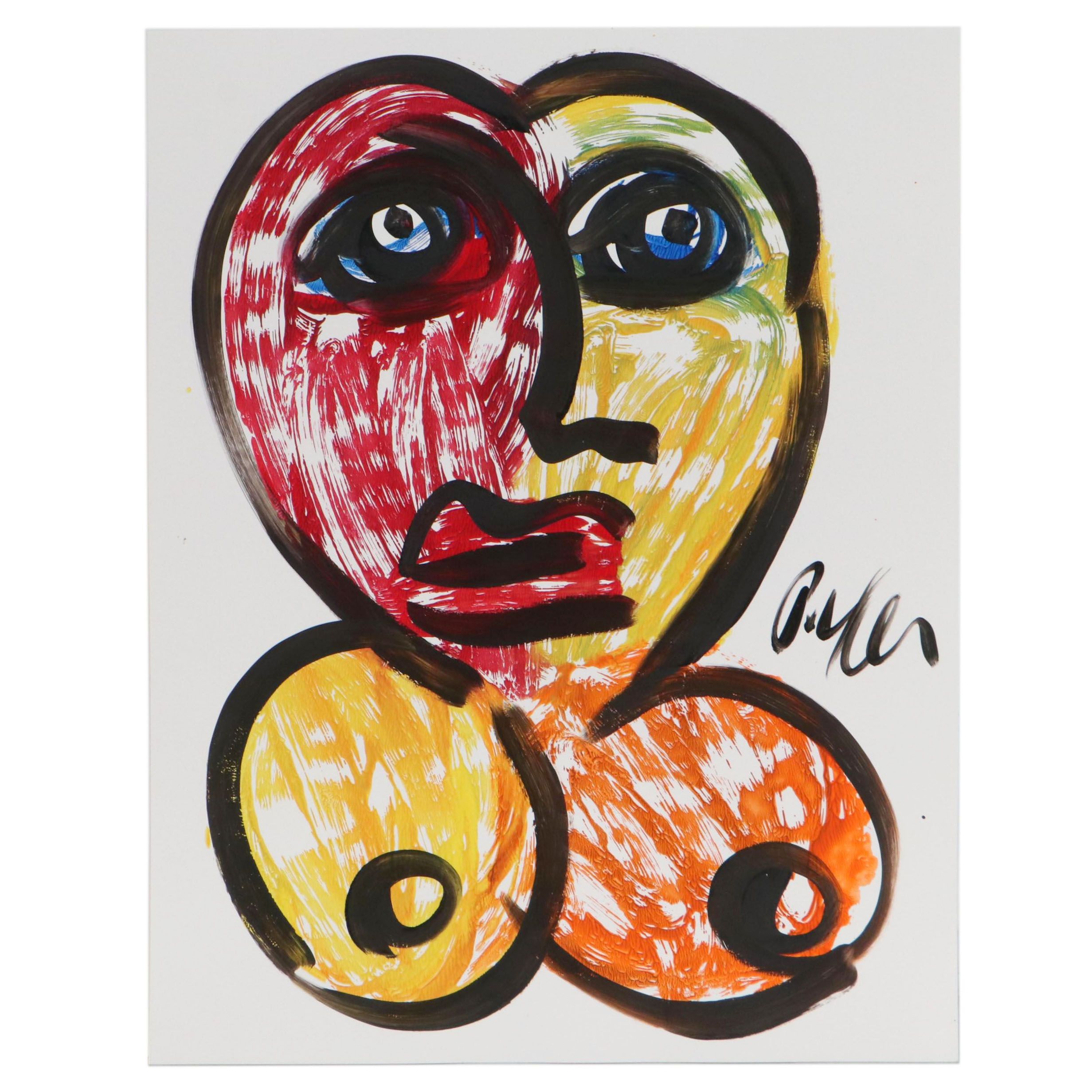 Peter Keil Abstract Acrylic Portrait