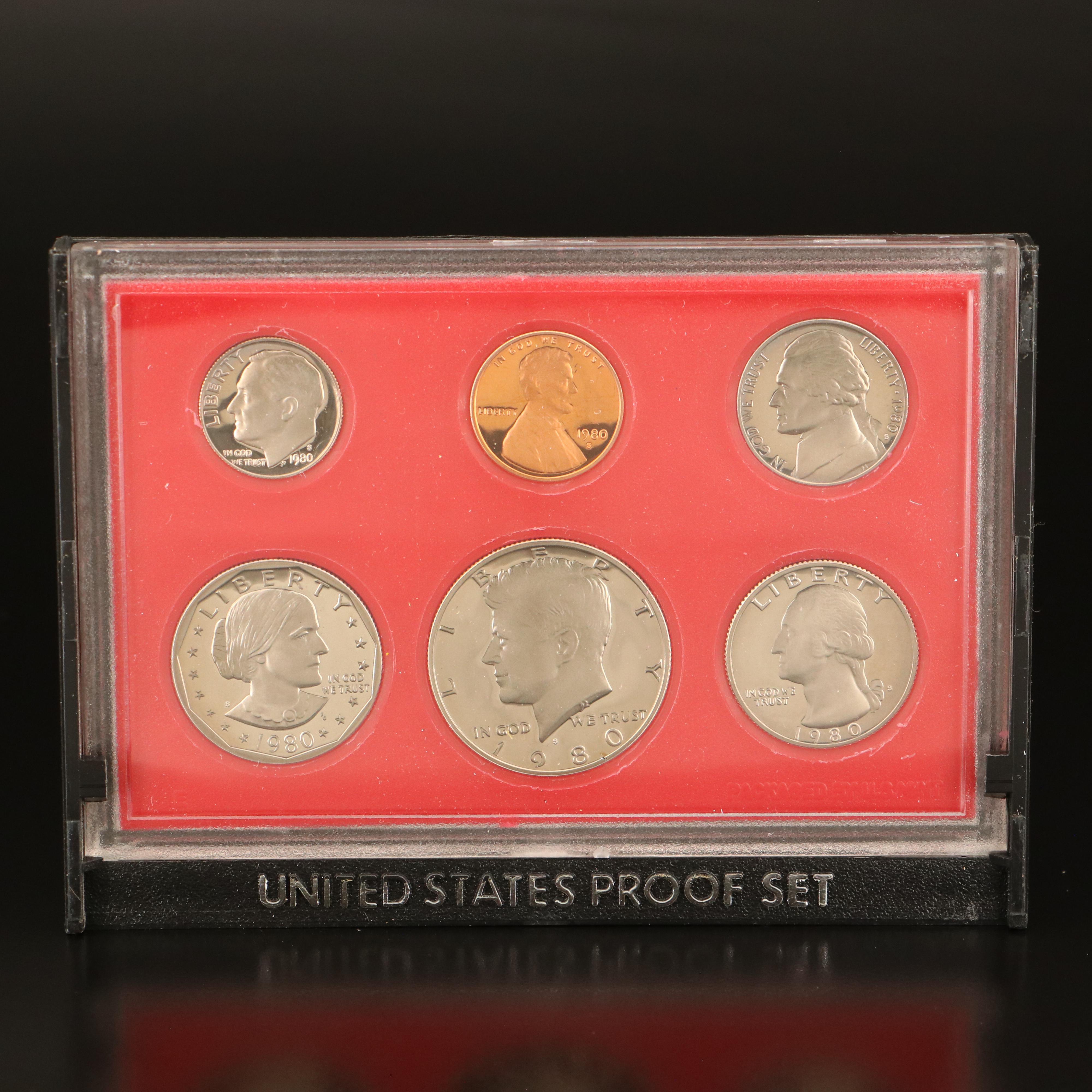 Nineteen U.S. Mint Proof Sets, 1980 to 1998