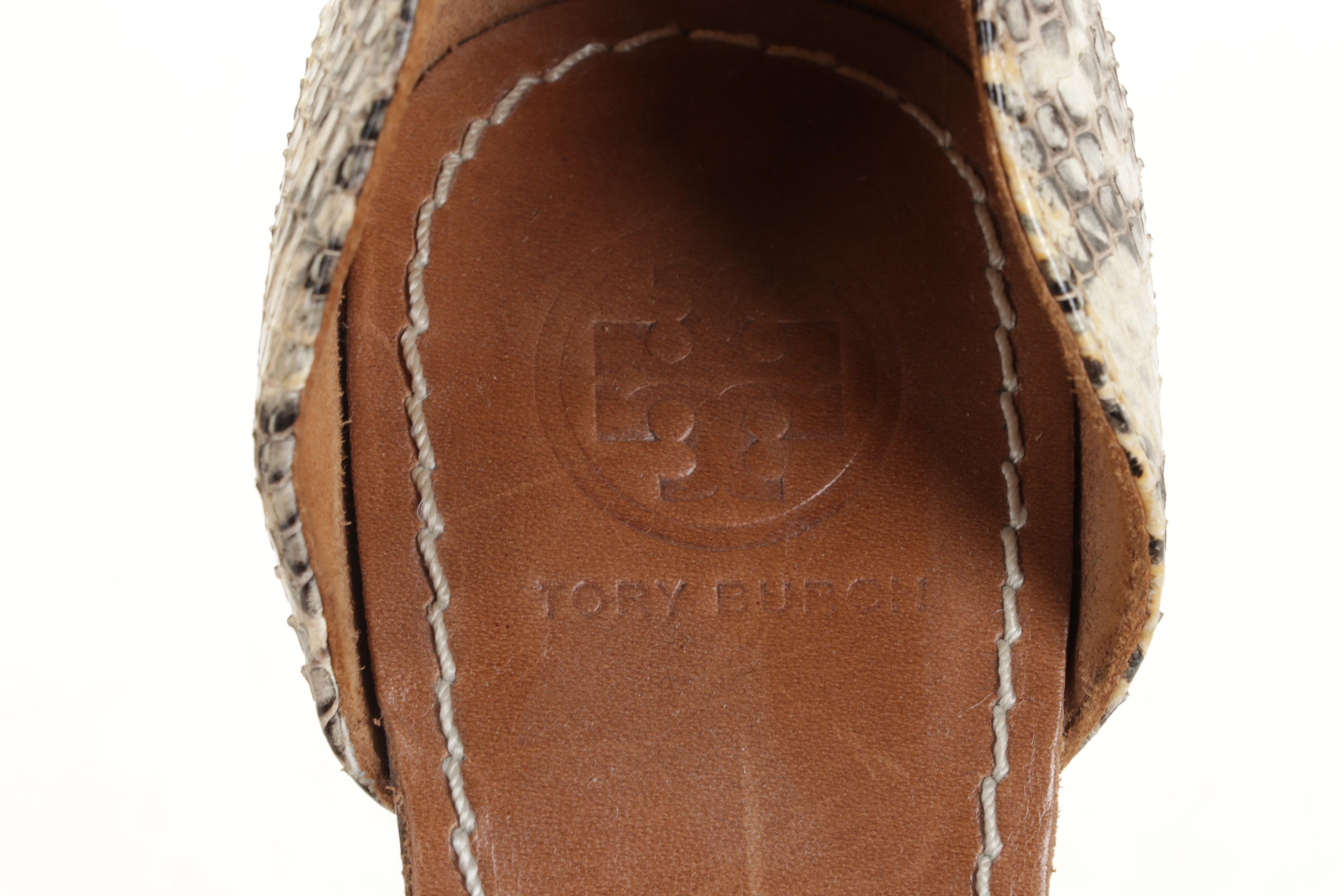 Tory Burch Livia Snakeskin Sandals and Michael Kors Jessa Suede Boots