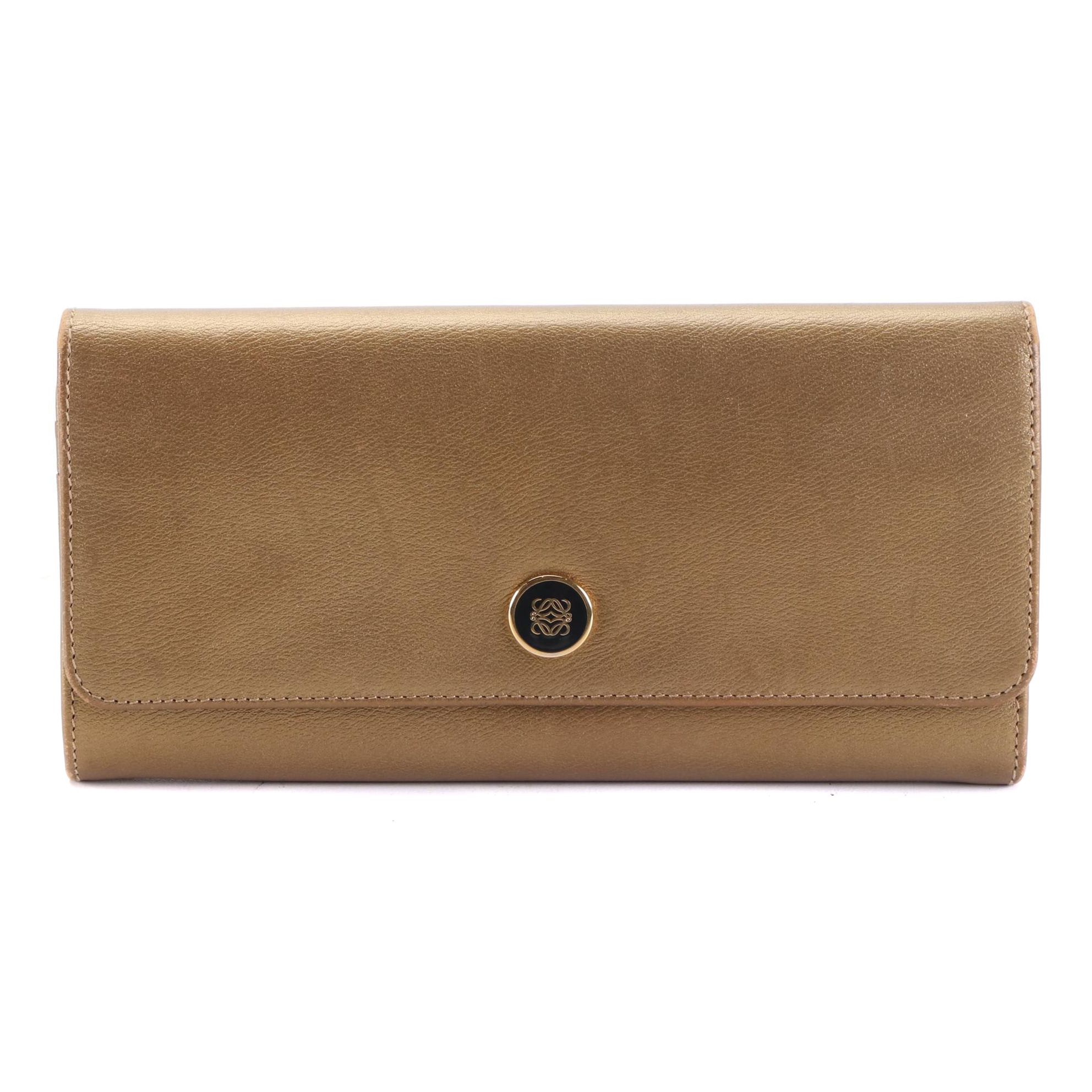 Loewe Long Wallet in Bronze Leather