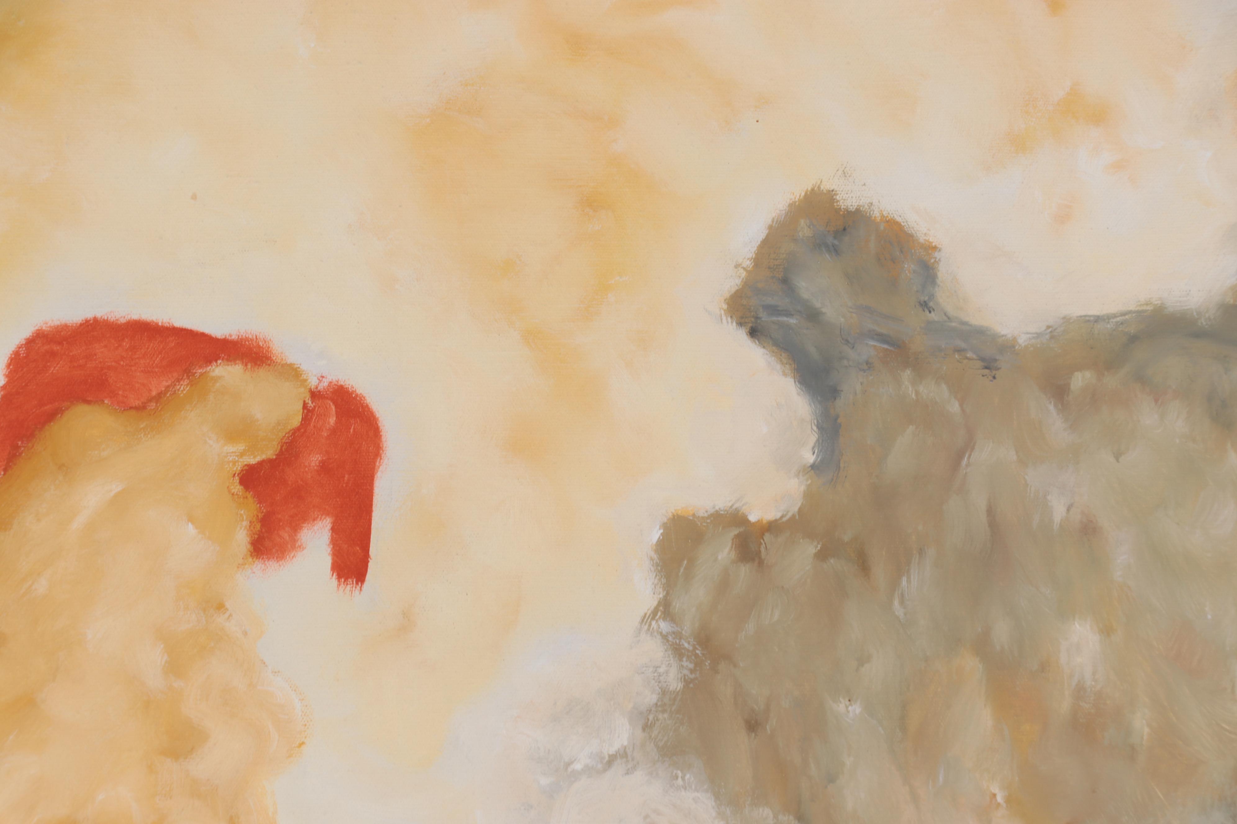 P. Girard Abstract Oil Painting "Phenomenon," Mid-20th Century