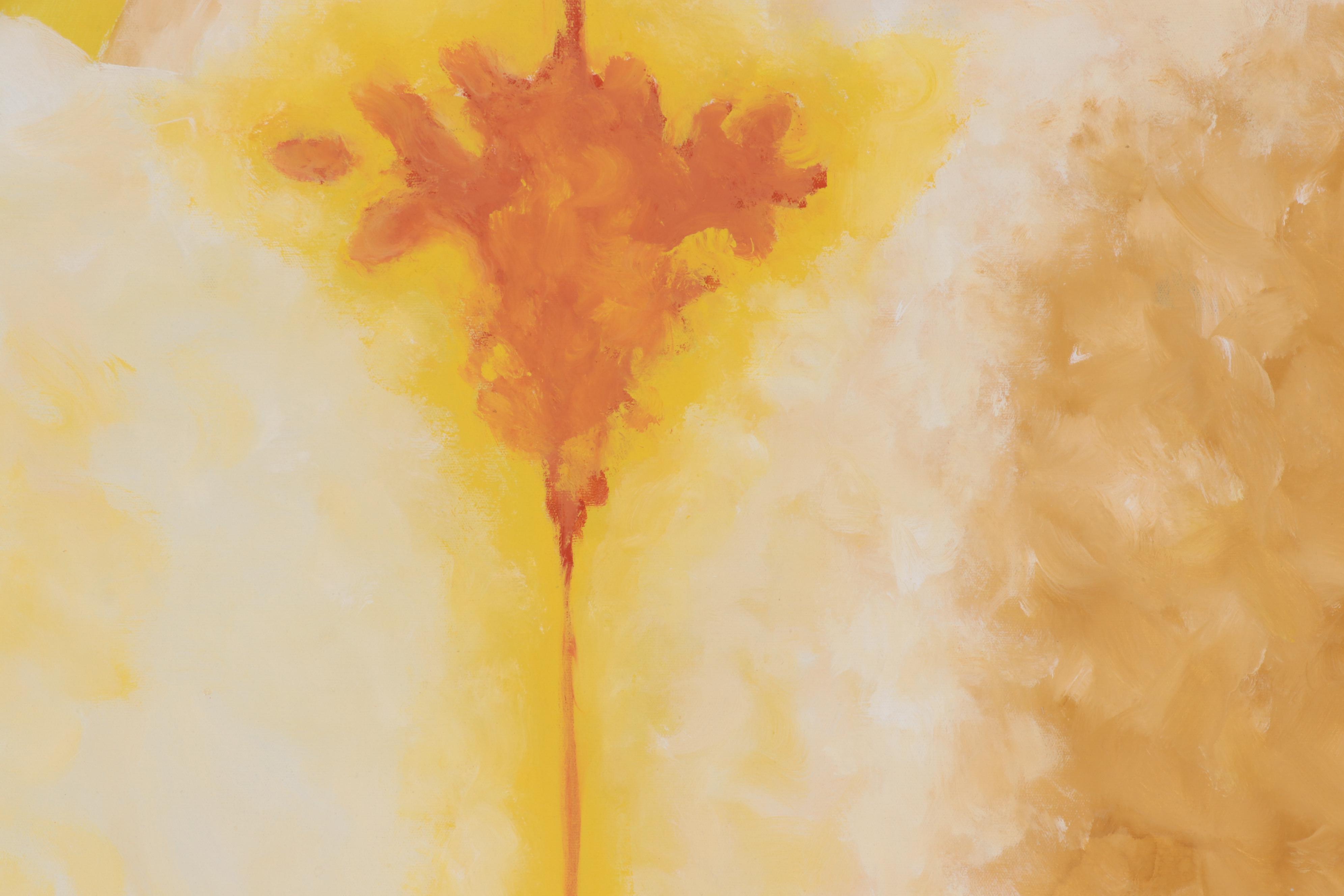 P. Girard Abstract Oil Painting "Phenomenon," Mid-20th Century