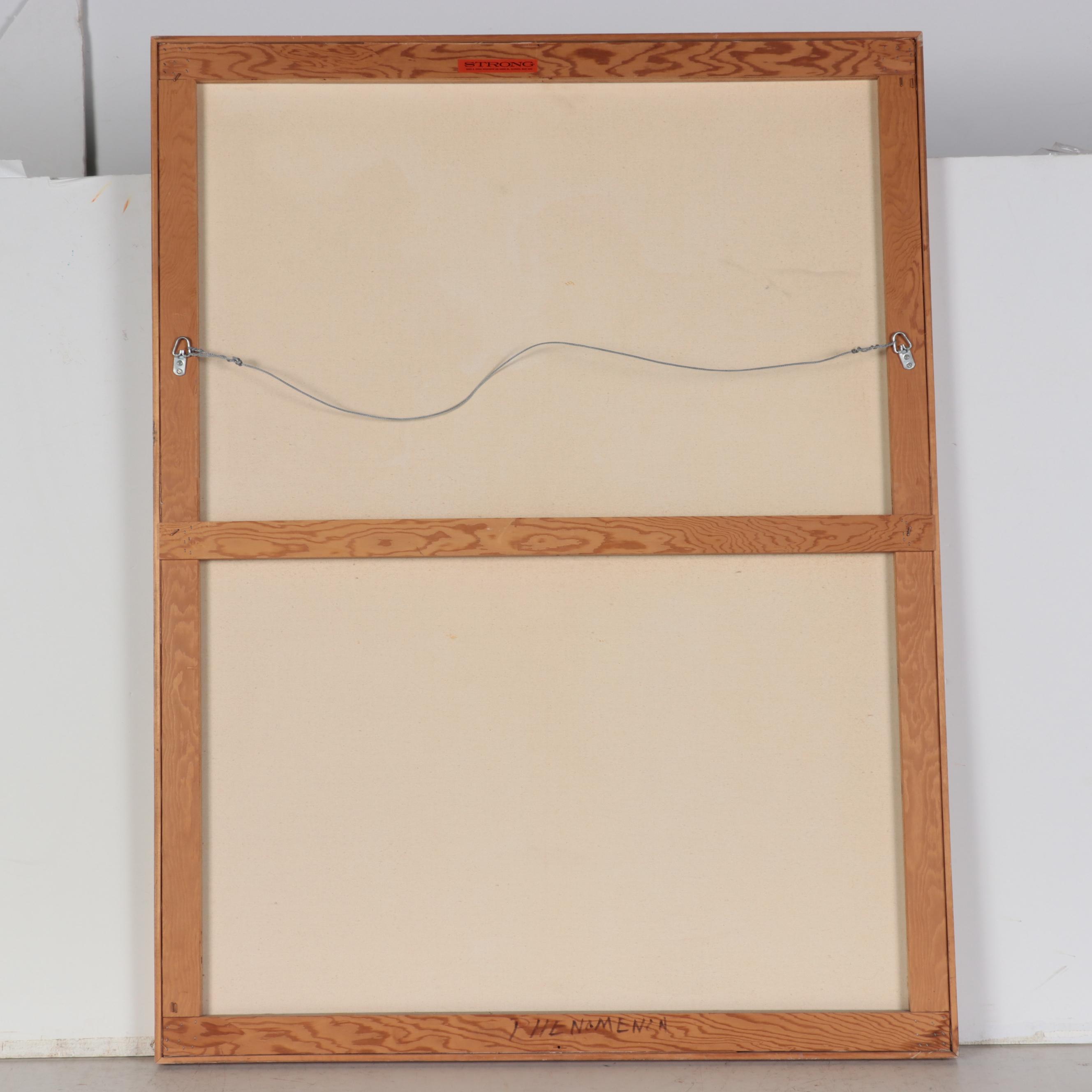 P. Girard Abstract Oil Painting "Phenomenon," Mid-20th Century