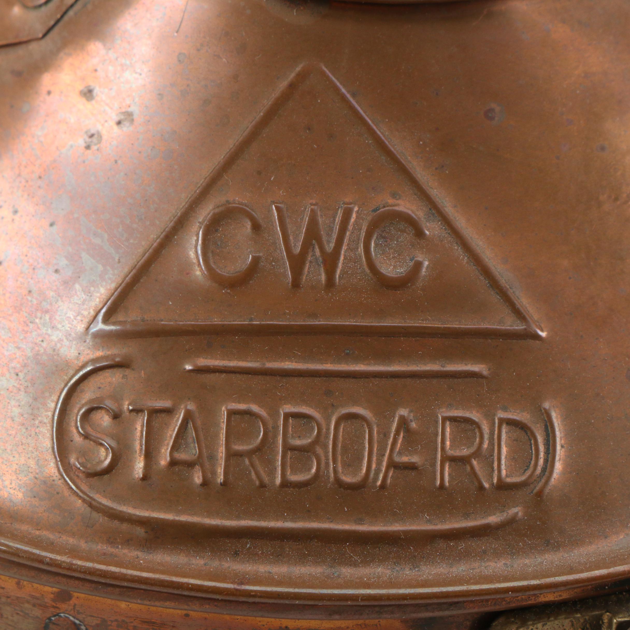 CWC Hong Kong "Port" and "Starboard" Copper Candle Lanterns