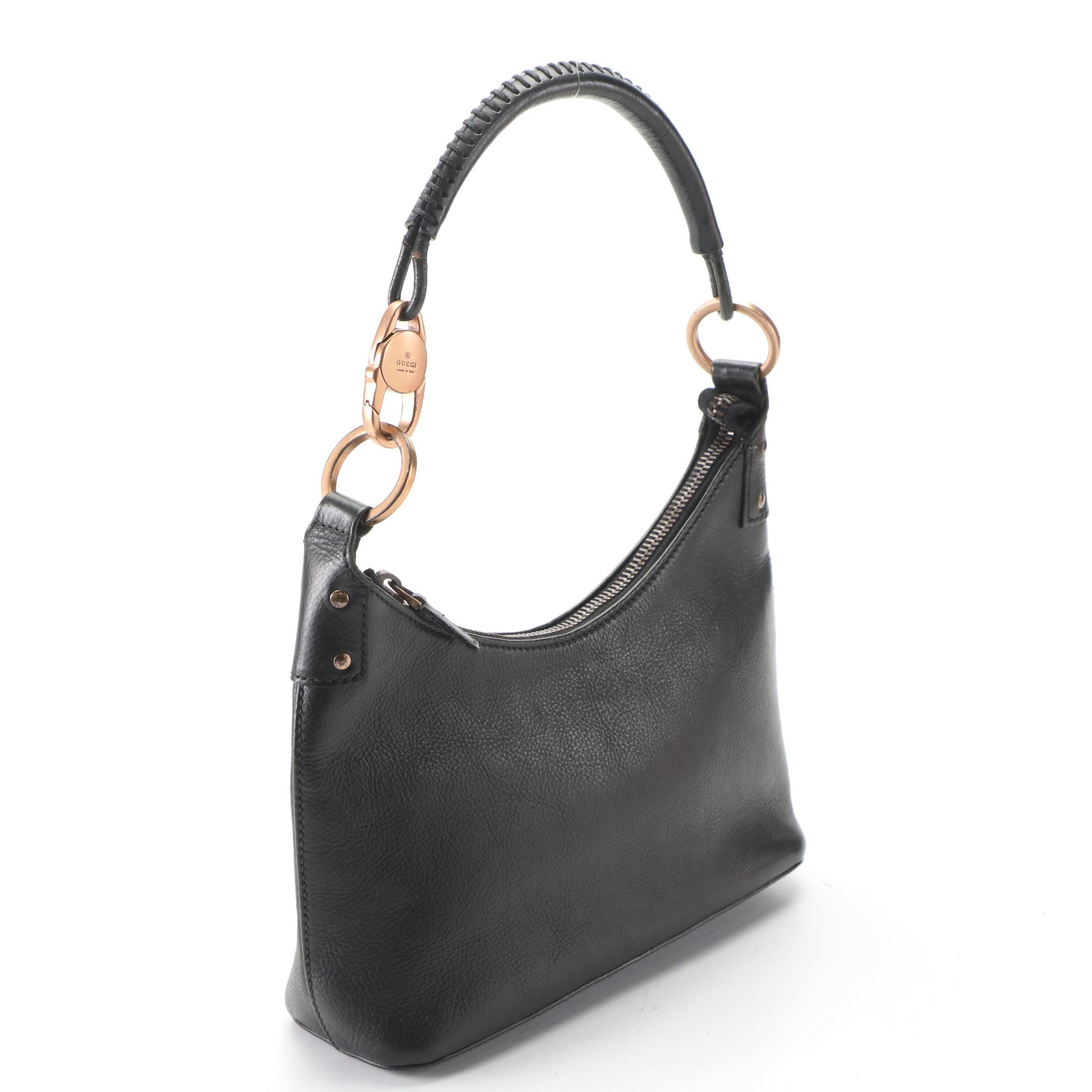 Gucci Hobo Shoulder Bag Small in Black Leather