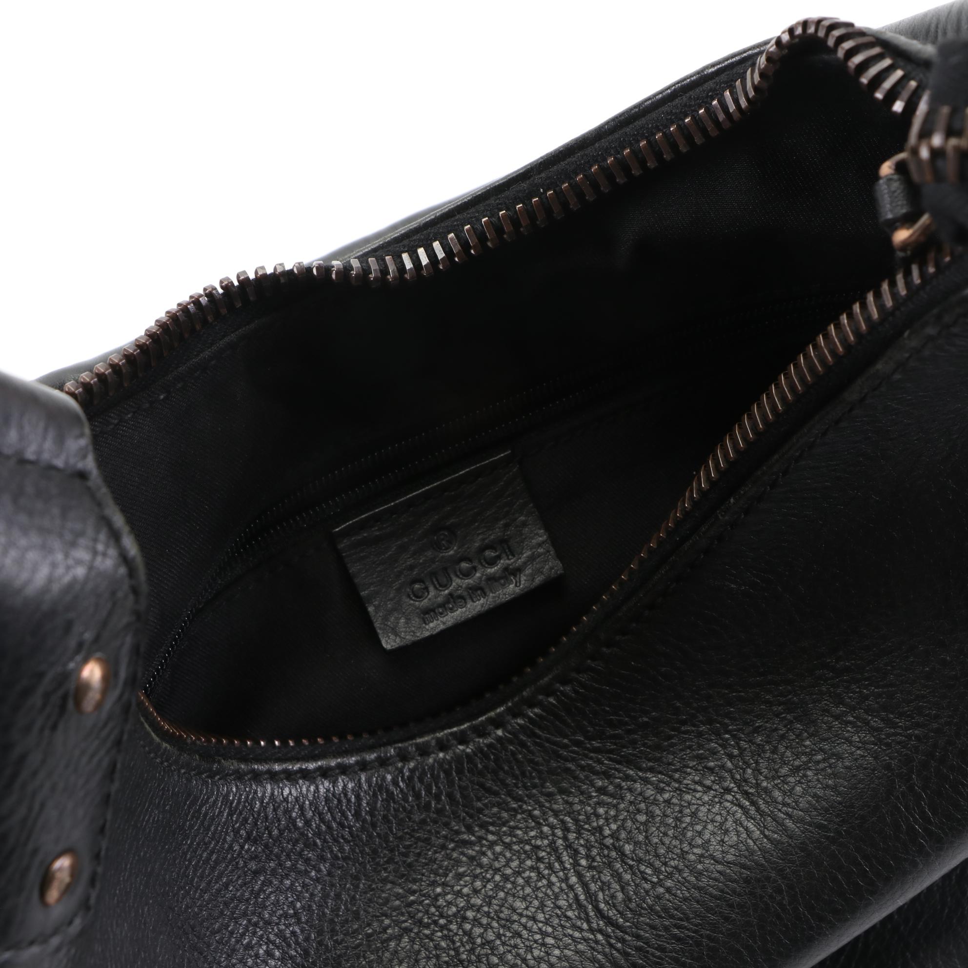 Gucci Hobo Shoulder Bag Small in Black Leather