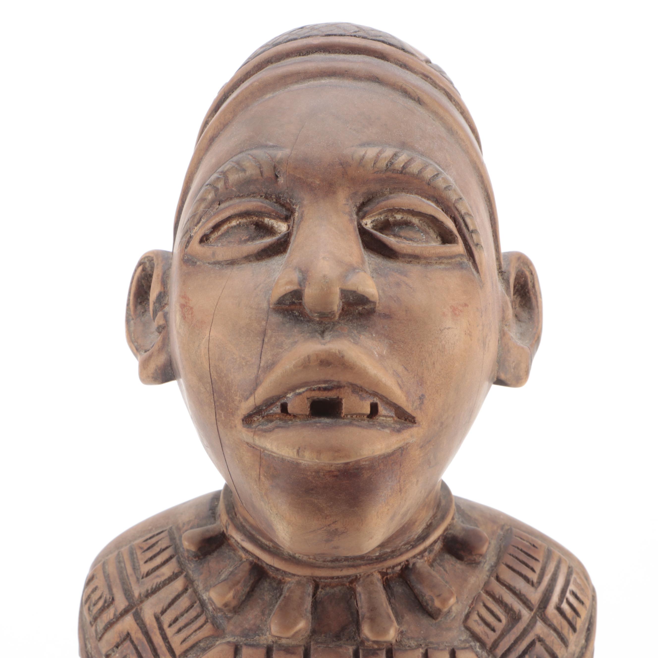 Yombe Wood Maternity Figure, Central Africa