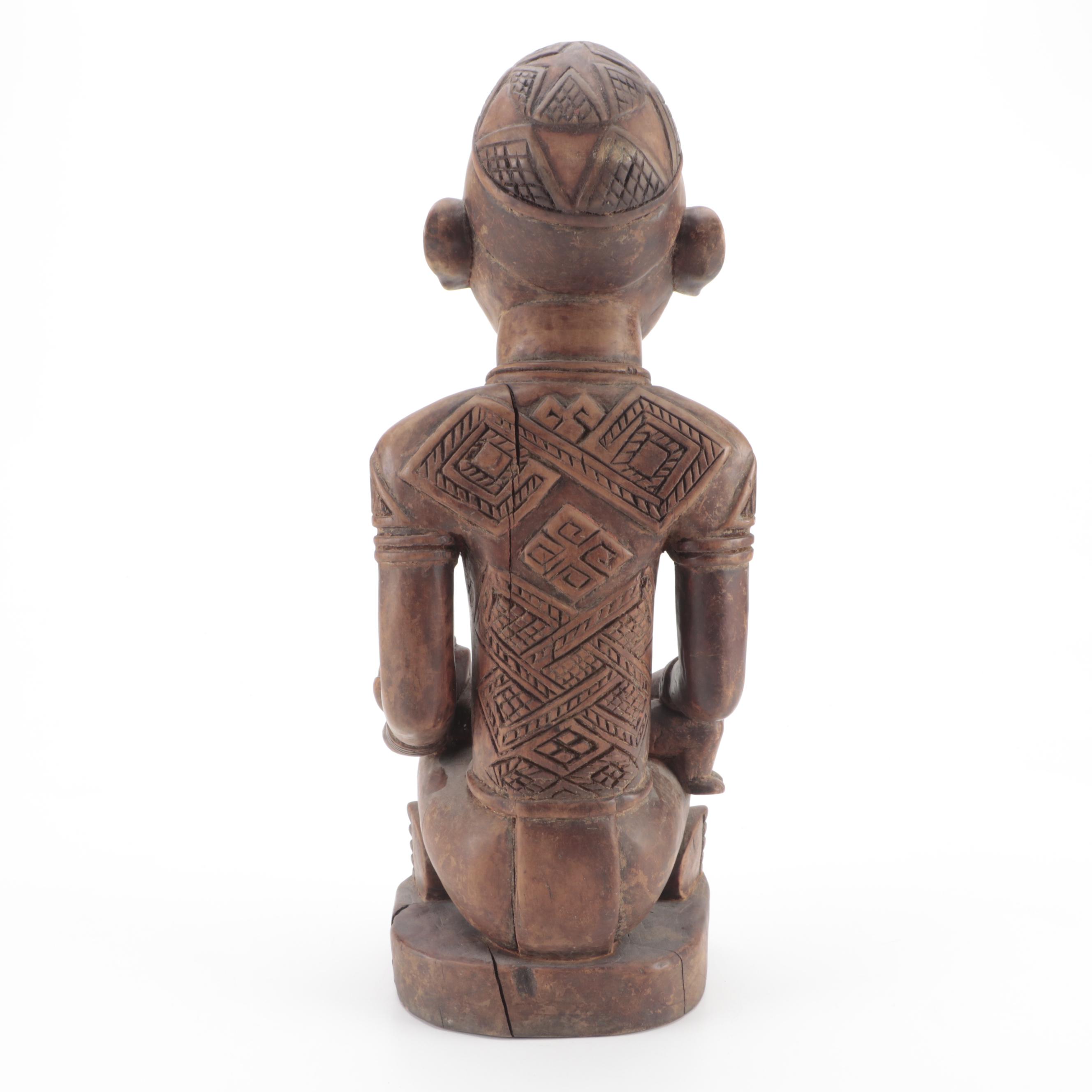 Yombe Wood Maternity Figure, Central Africa