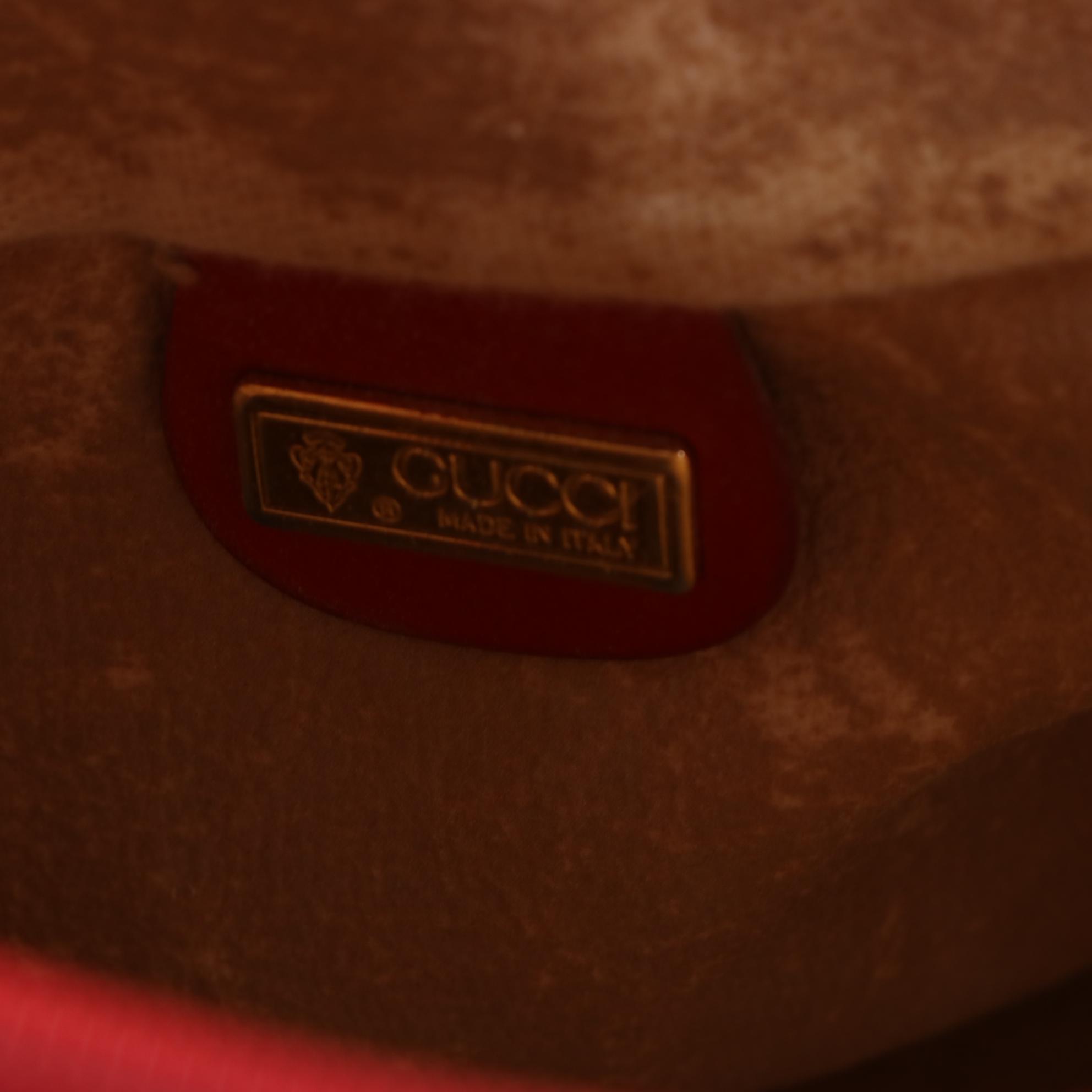 Gucci Shoulder Bag in Red MicroGuccissima Coated Canvas and Leather