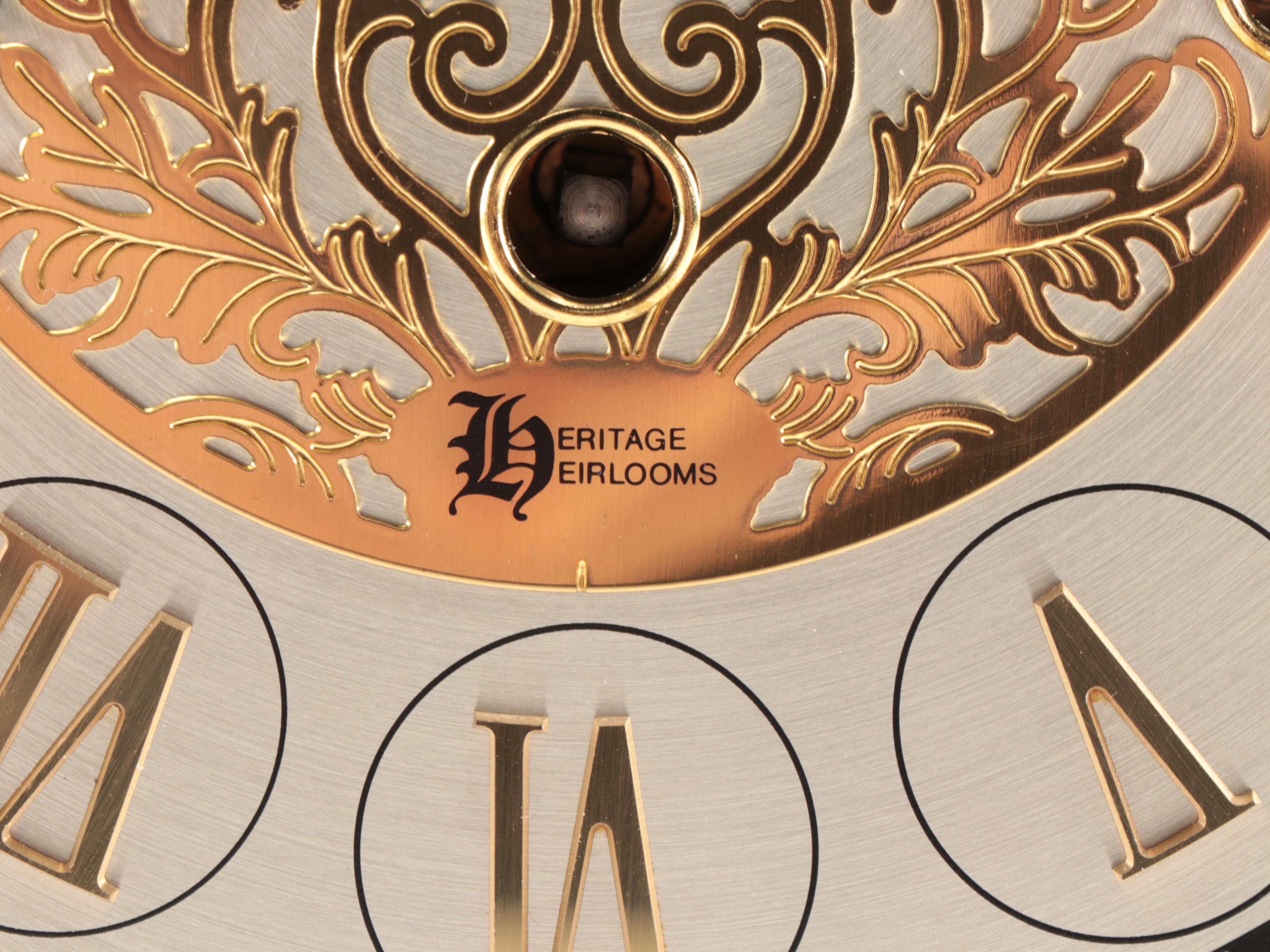 Heritage Heirlooms Three Chime Mantel Clock, Late 20th Century