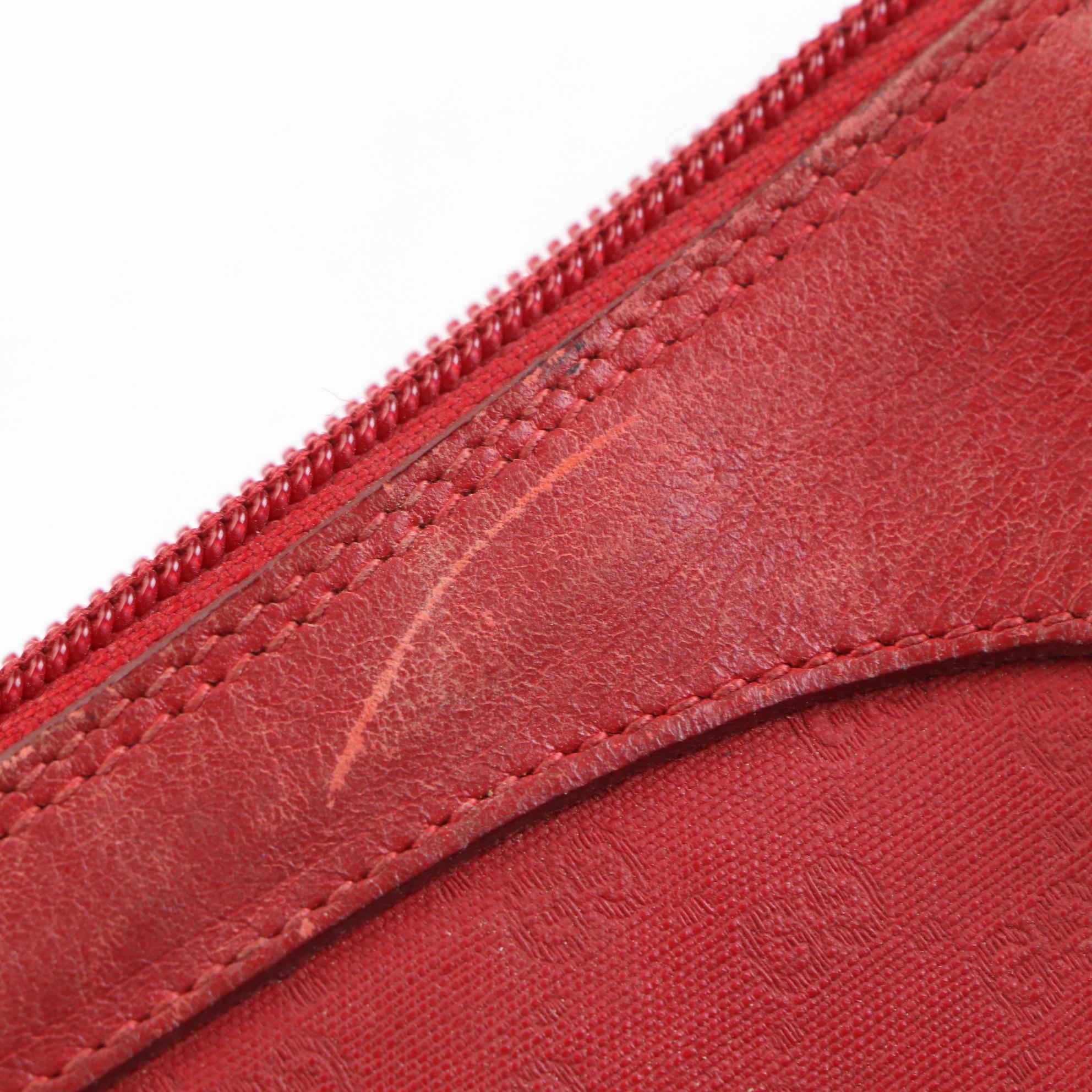 Gucci Shoulder Bag in Red MicroGuccissima Coated Canvas and Leather