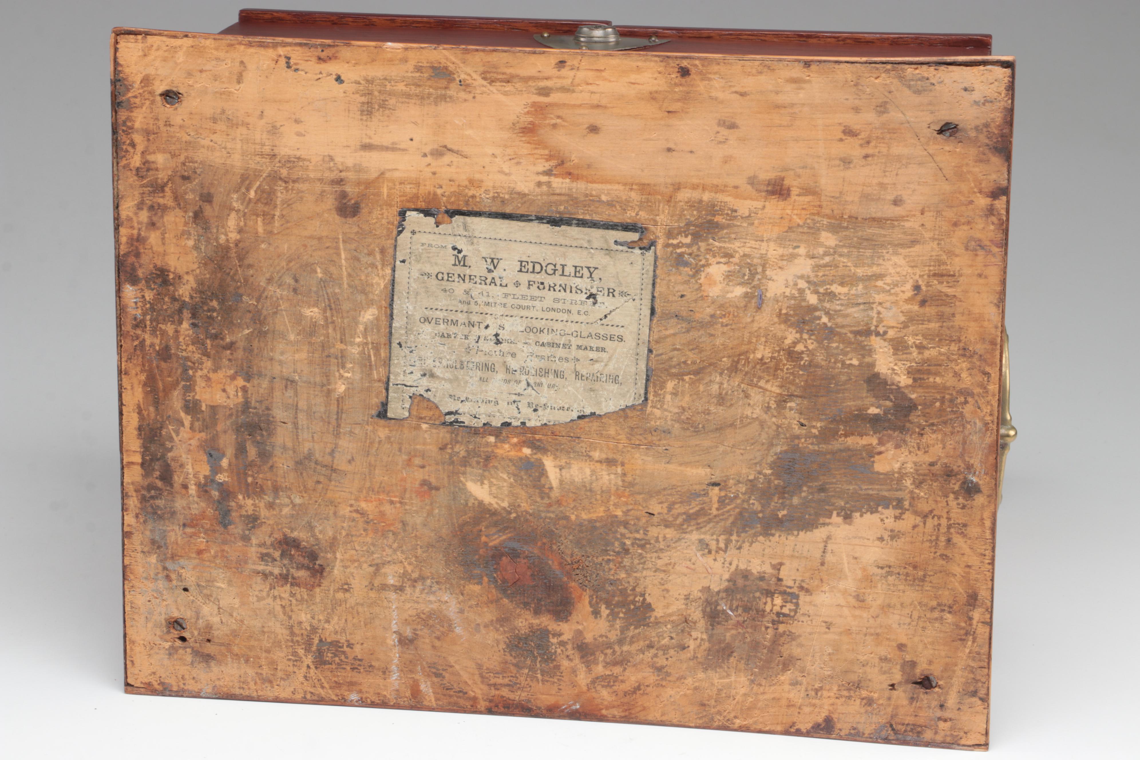 Victorian Oak Tantalus with Crystal Decanters and Sterling Silver