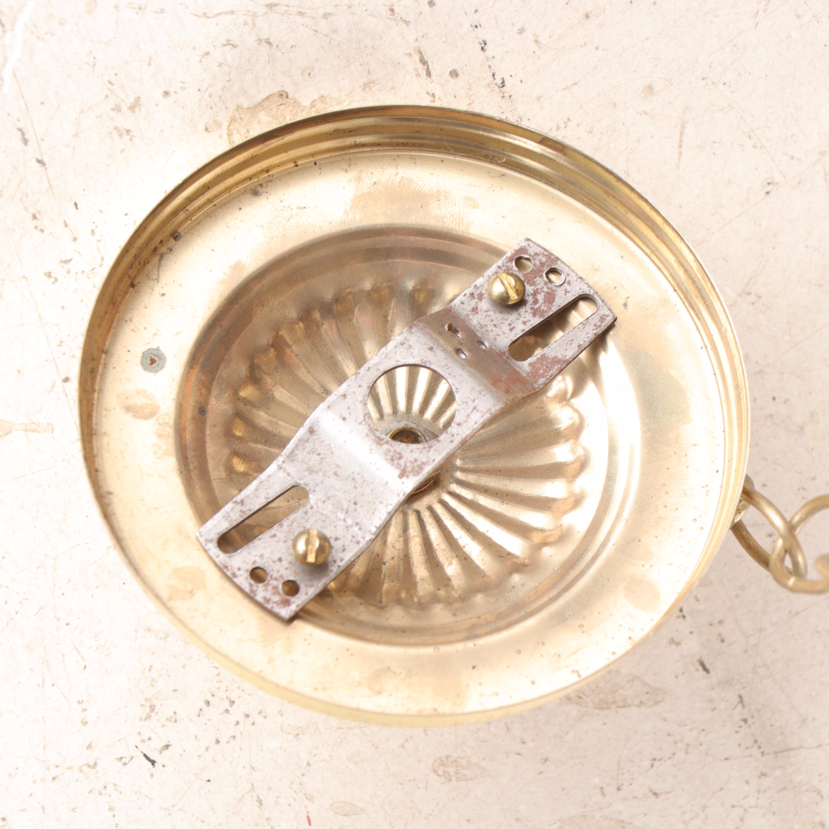 Victorian Style Ruby Glass Pendant Light, Adapted 20th Century