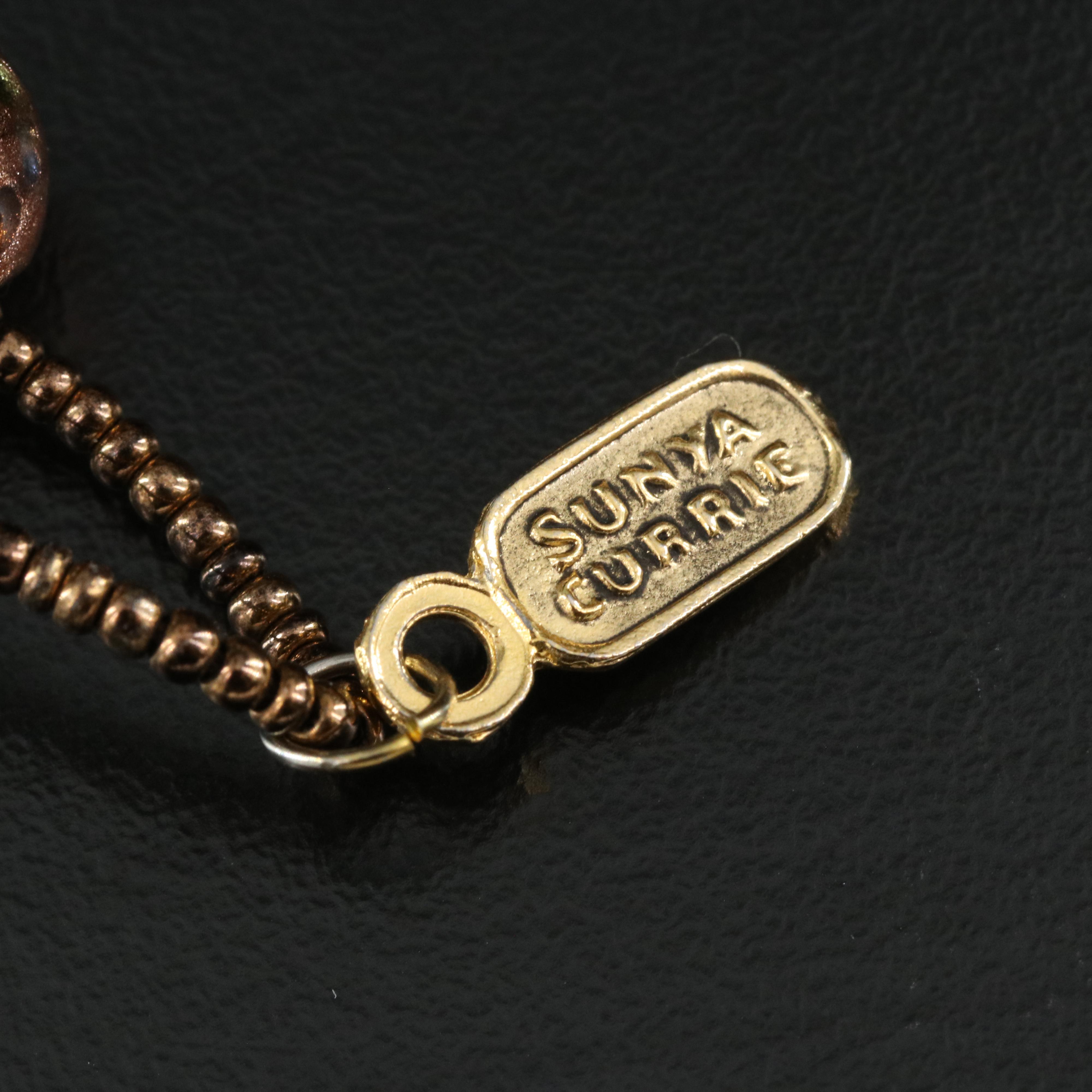 Sunya Currie Bead Necklace with Carved Japanese Inro Box