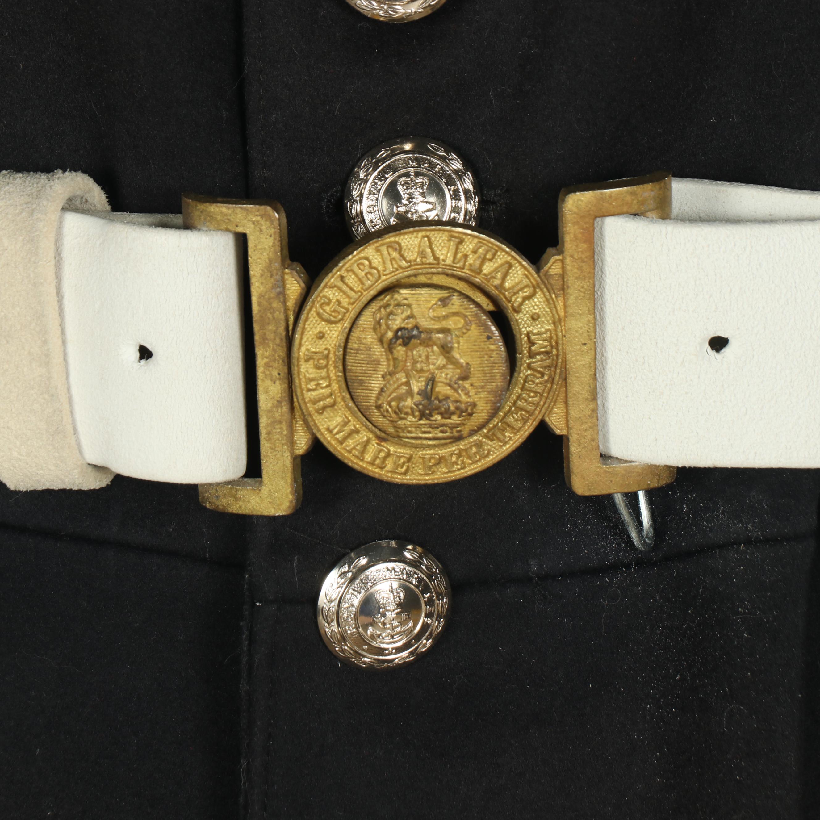 The Corps of Royal Marines No 1 Full Dress Band Uniform Tunic and Helmet