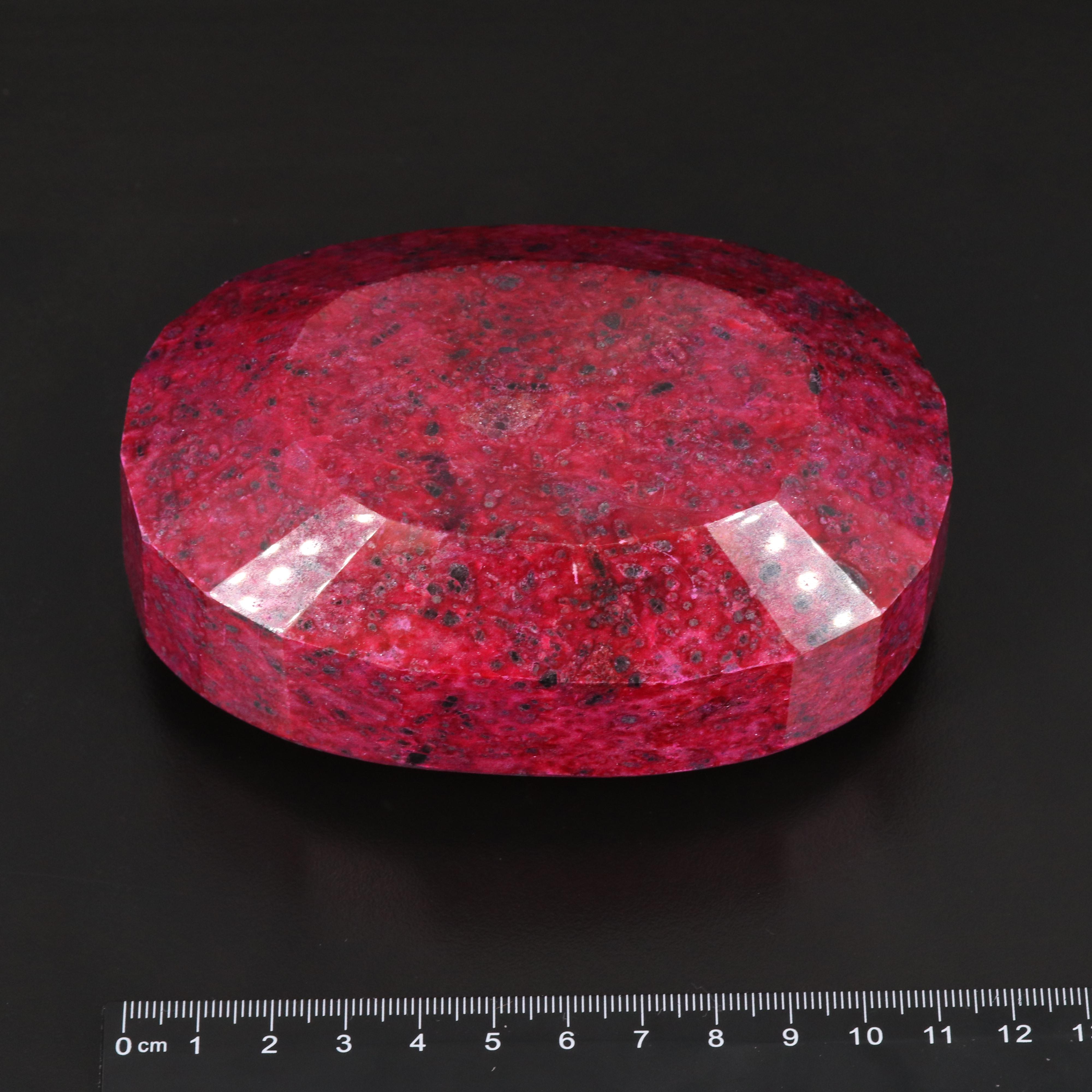 Oval Faceted Corundum Gemstone