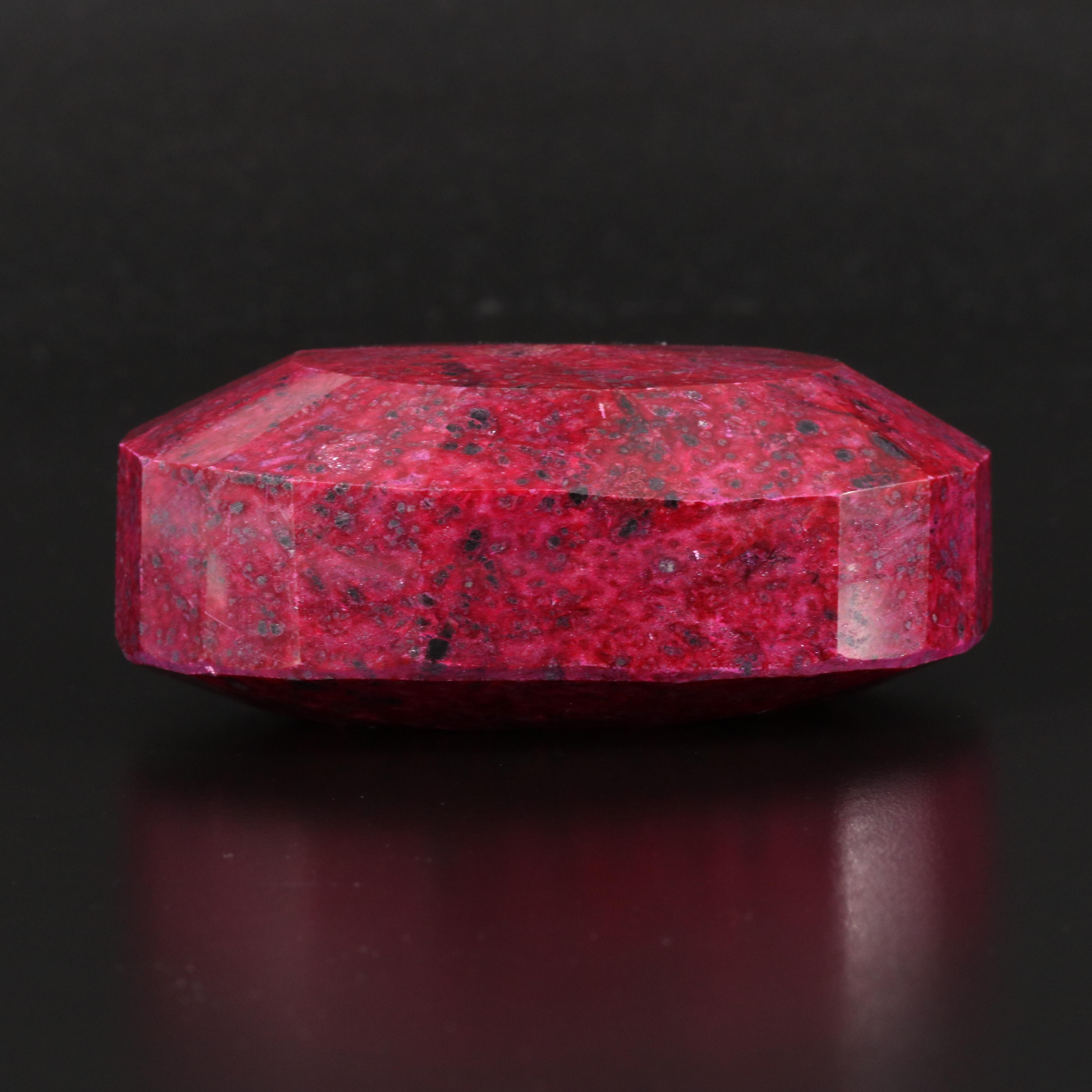 Oval Faceted Corundum Gemstone