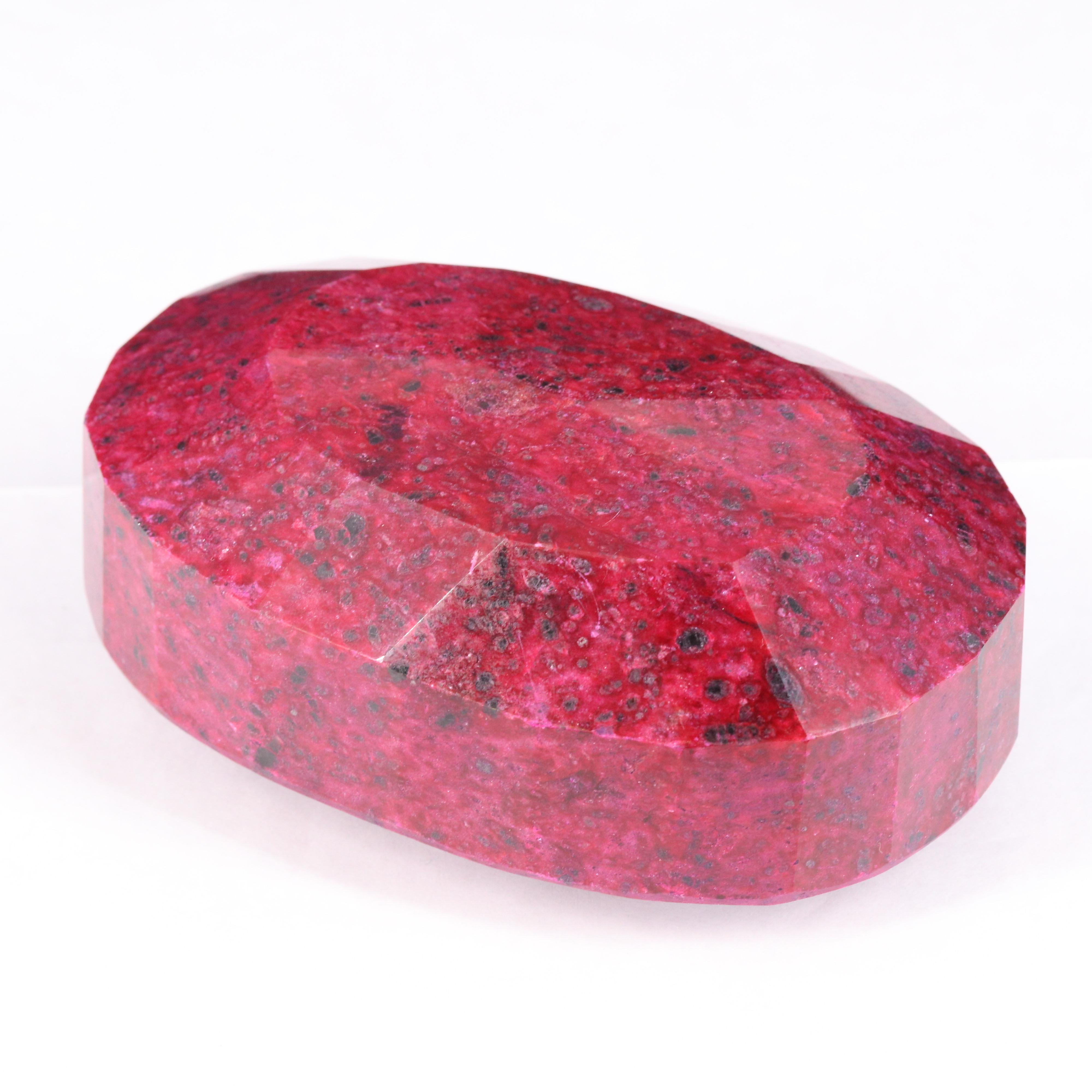 Oval Faceted Corundum Gemstone