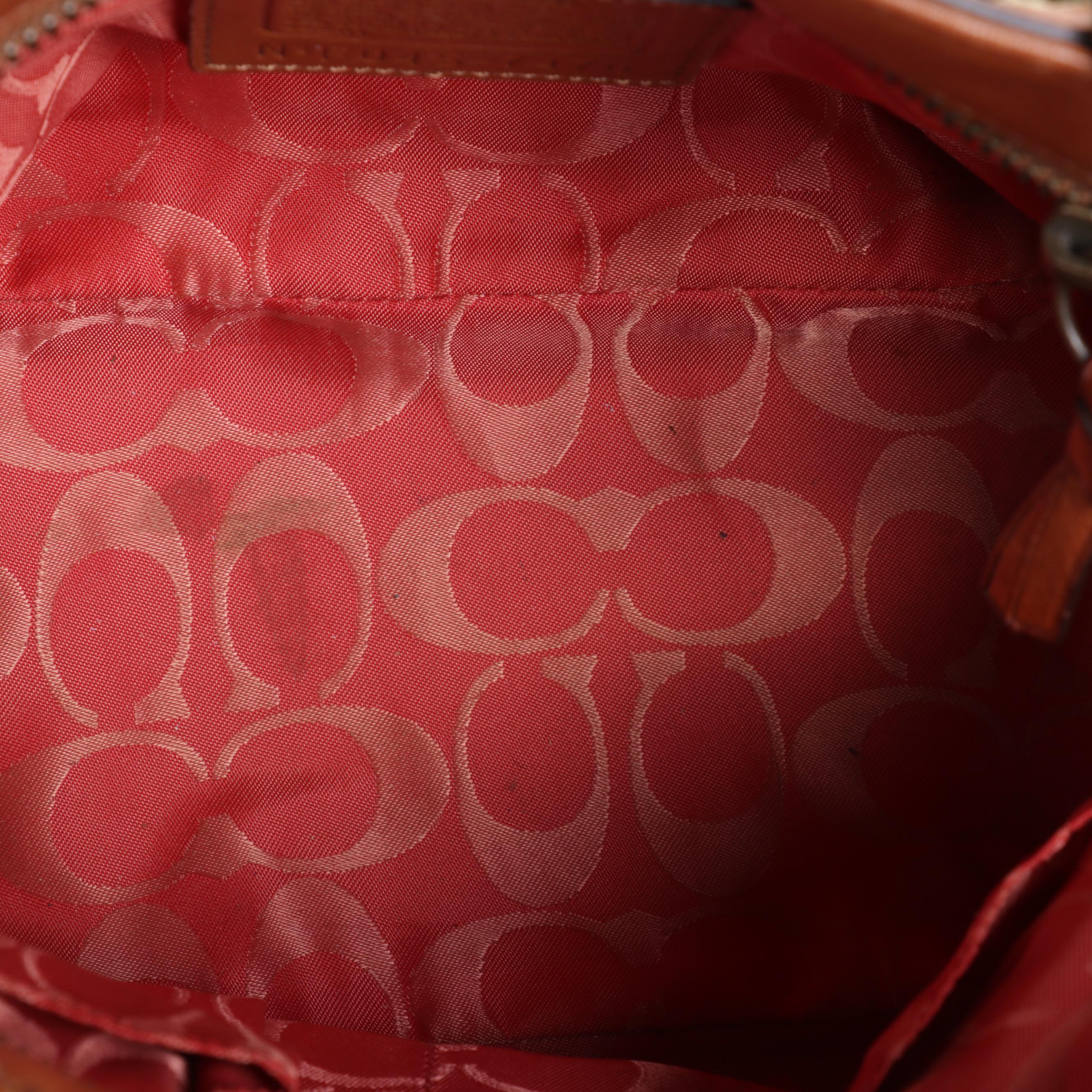 Coach Hampton Suede Shoulder Bag and Flap Front Crossbody Bag in Tan Leather