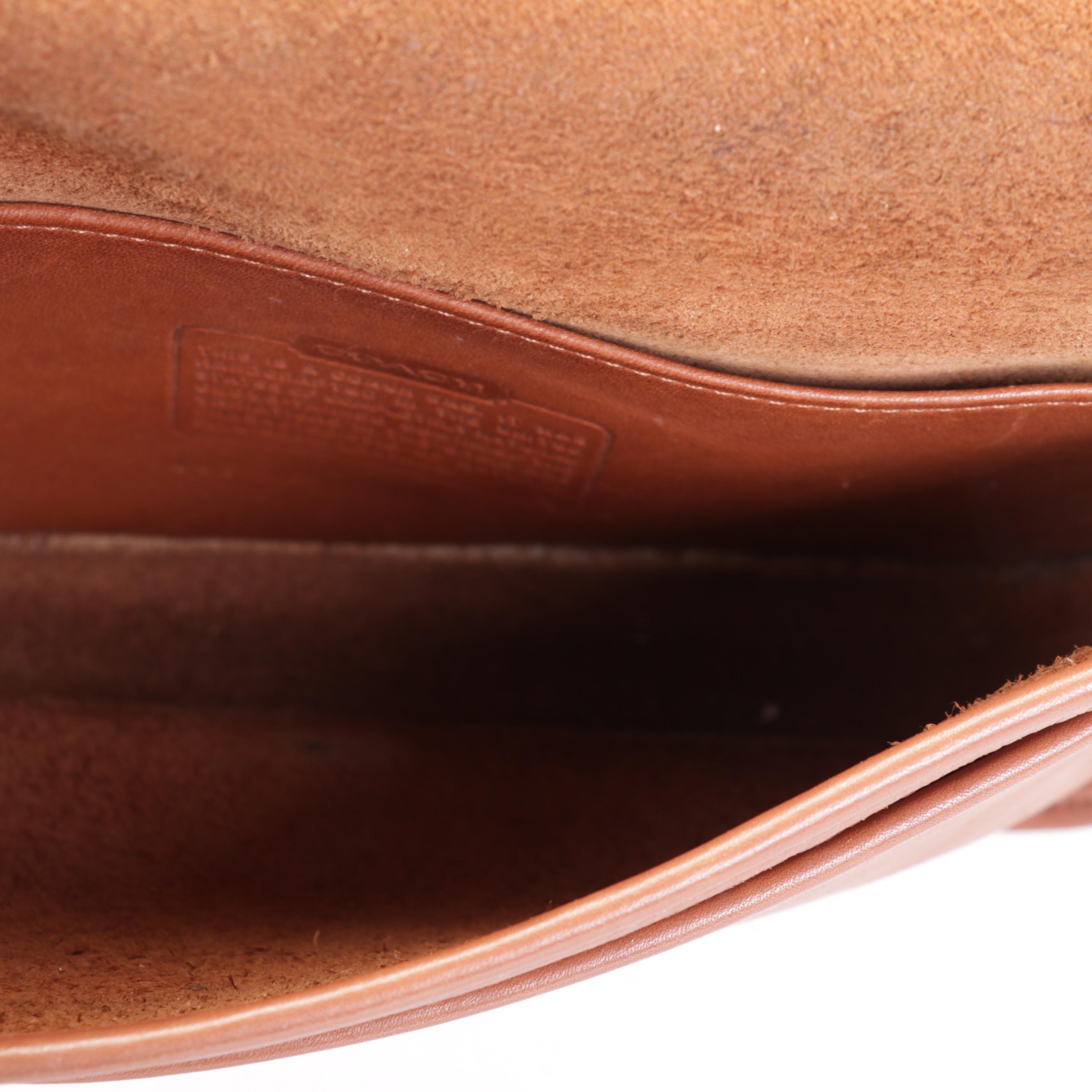 Coach Hampton Suede Shoulder Bag and Flap Front Crossbody Bag in Tan Leather