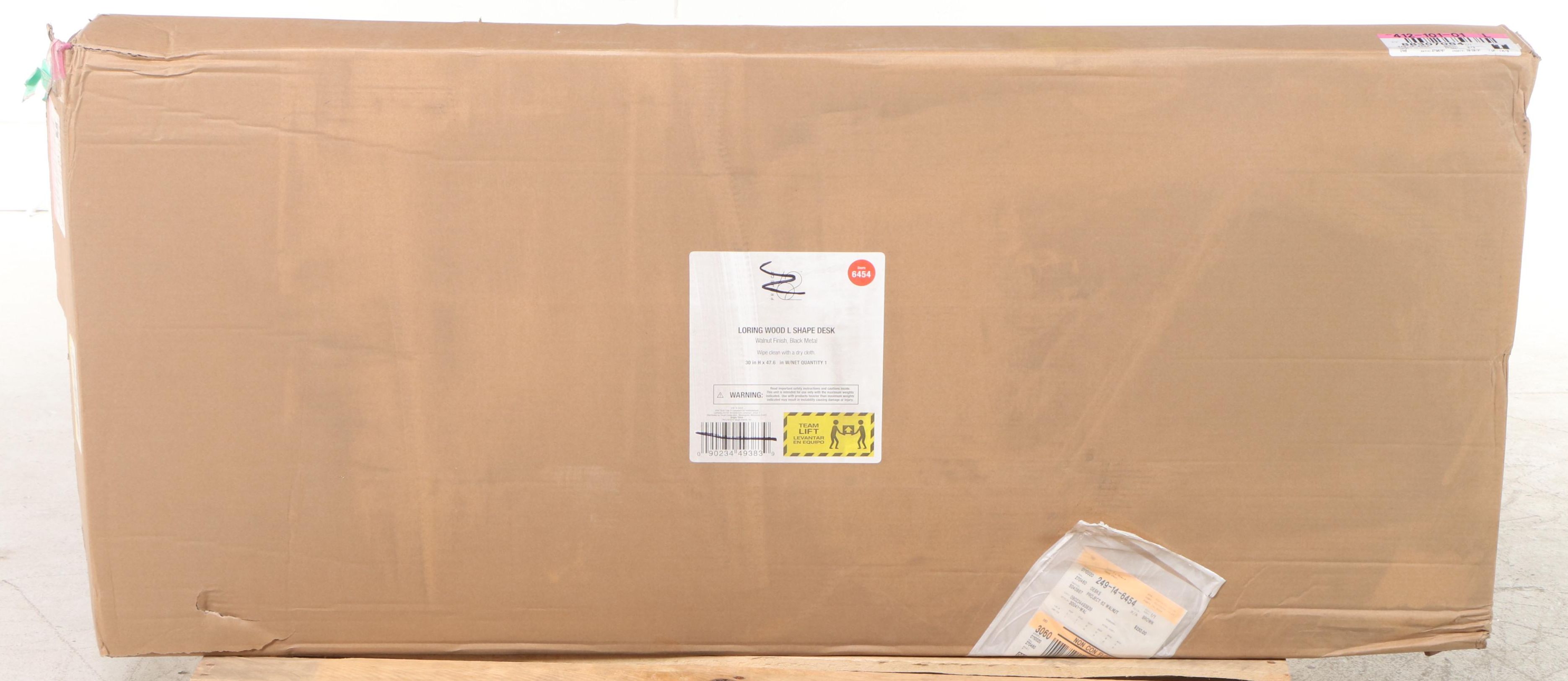 Project 62 Loring Walnut-Finished and Black Metal L-Shaped Desk