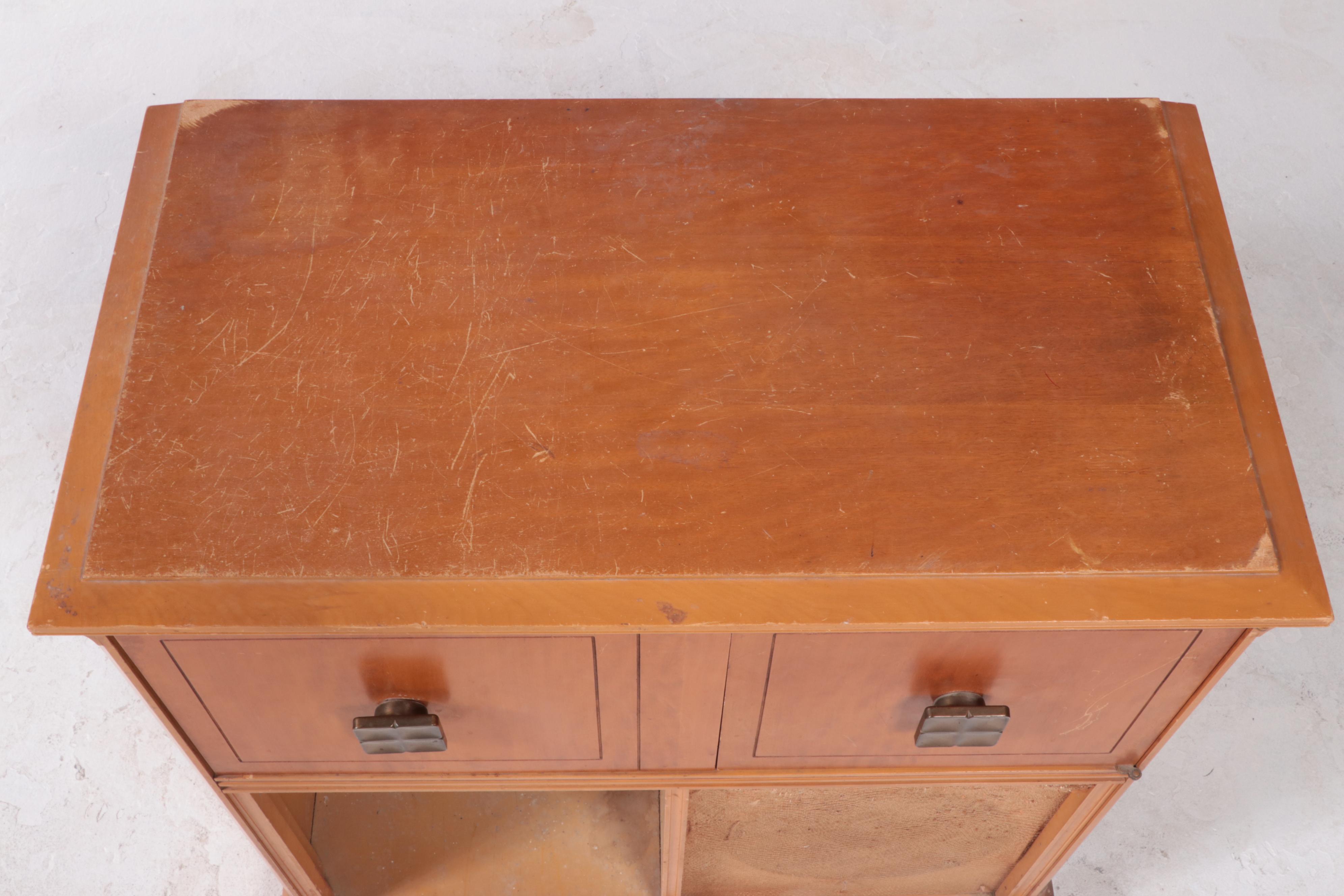 Stromberg-Carlson Wooden Radio and Turntable Cabinet, Mid-20th Century