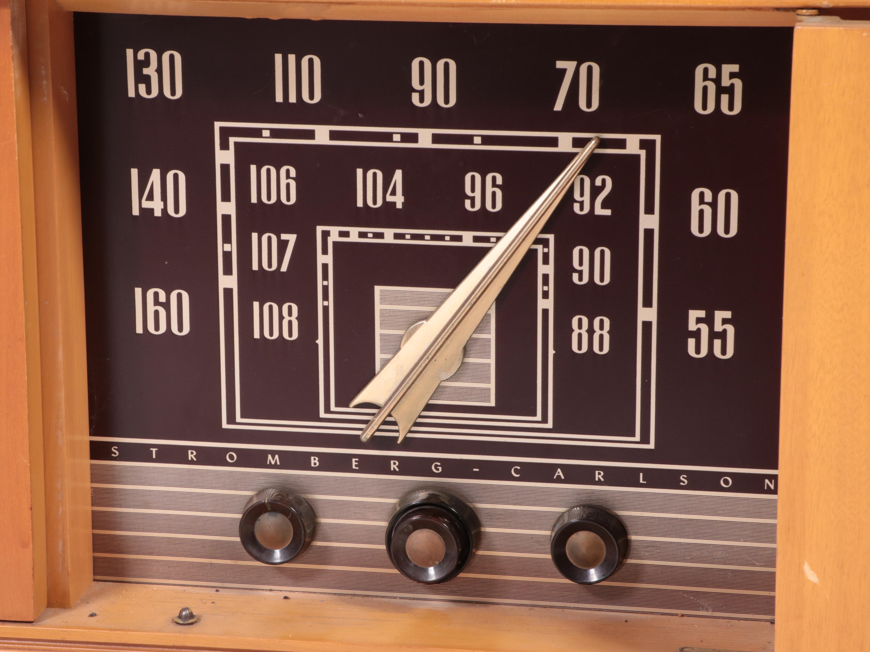 Stromberg-Carlson Wooden Radio and Turntable Cabinet, Mid-20th Century