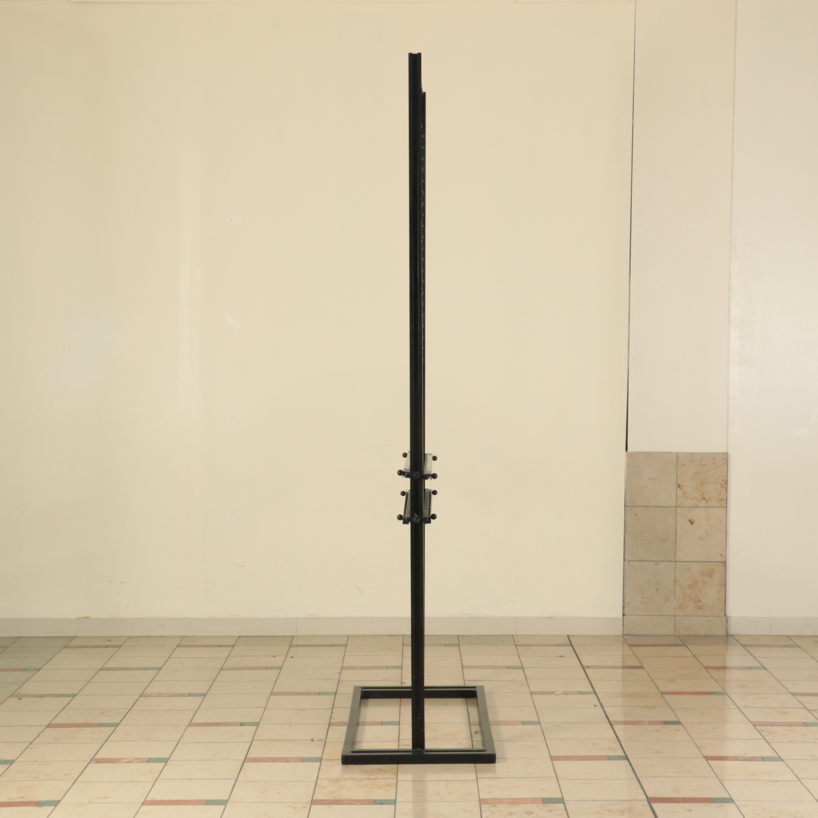 Pair of Textured Black Finish Display Structure with Adjustble Rungs