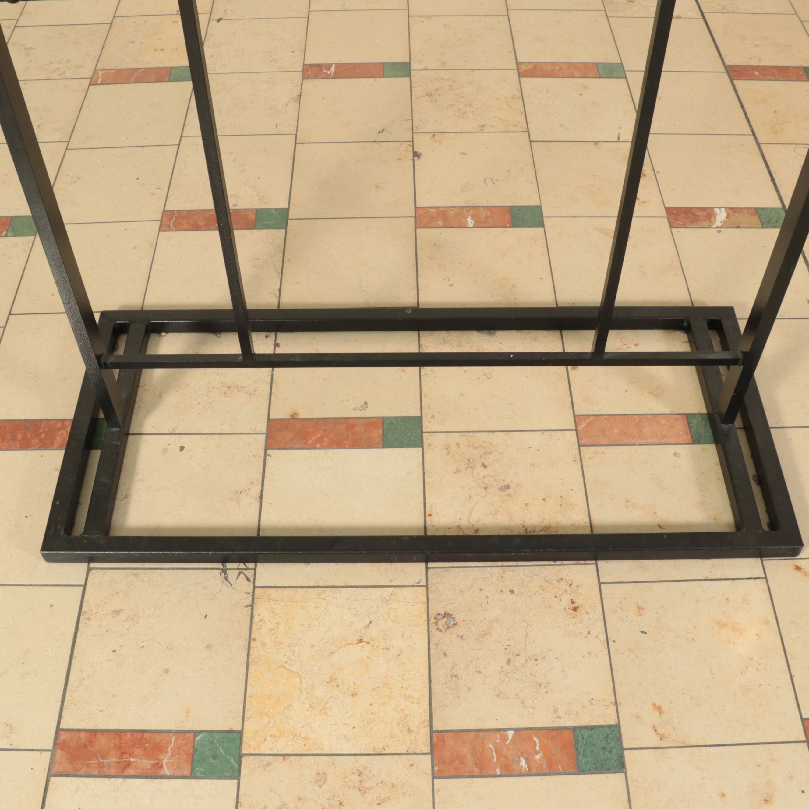 Pair of Textured Black Finish Display Structure with Adjustble Rungs