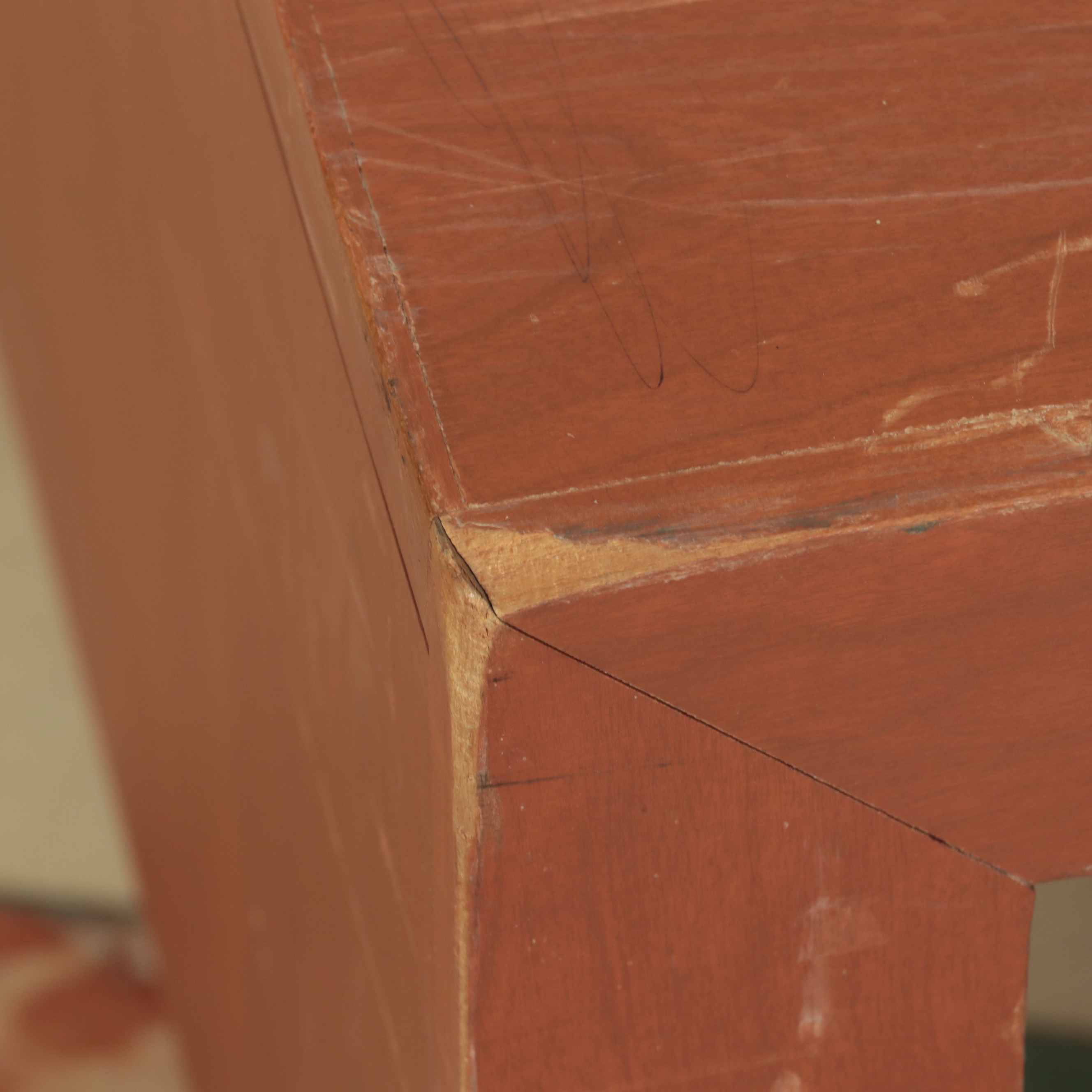 Laminated and Painted Wood Display Tables and Shelves on Wheels