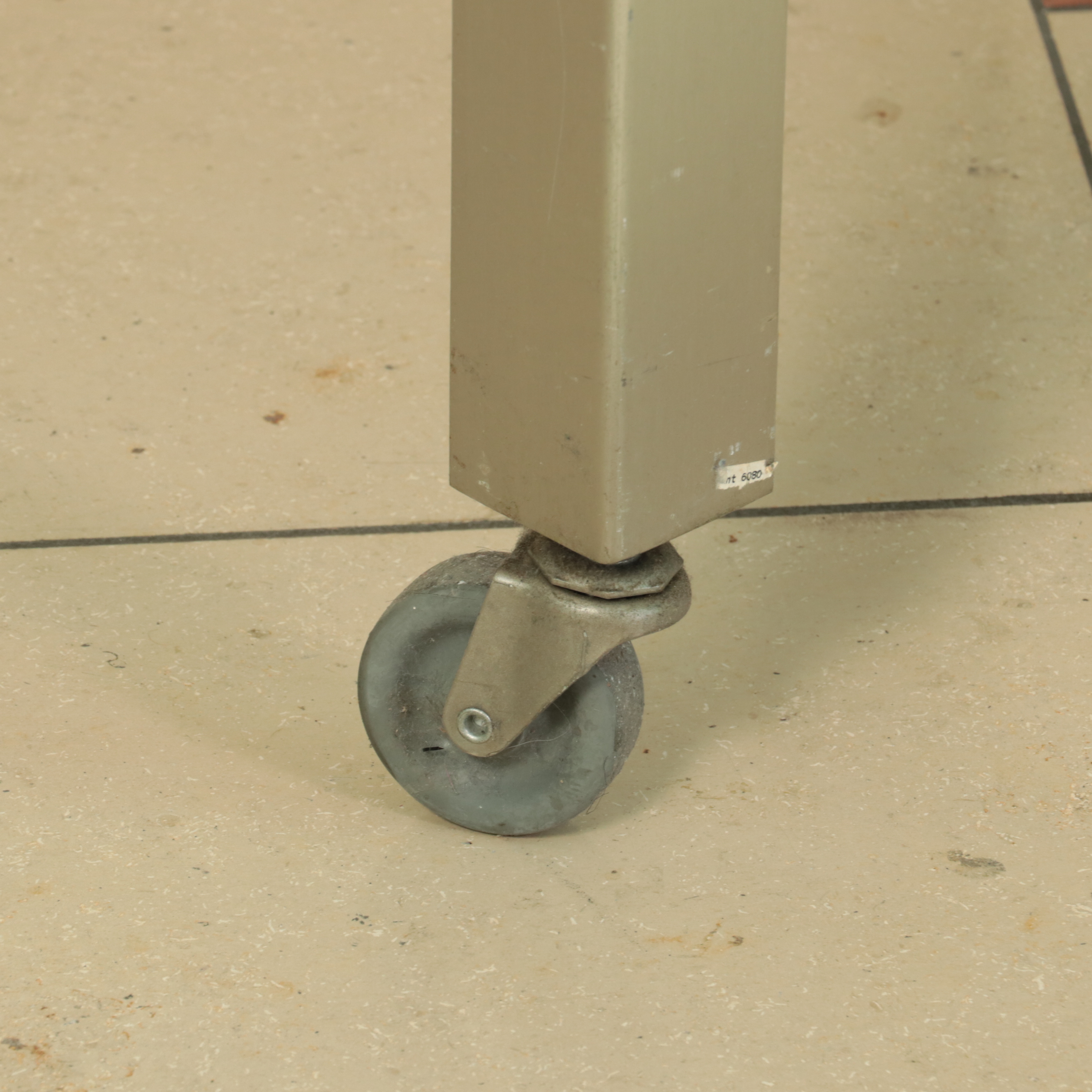 Laminated and Painted Wood Display Tables and Shelves on Wheels