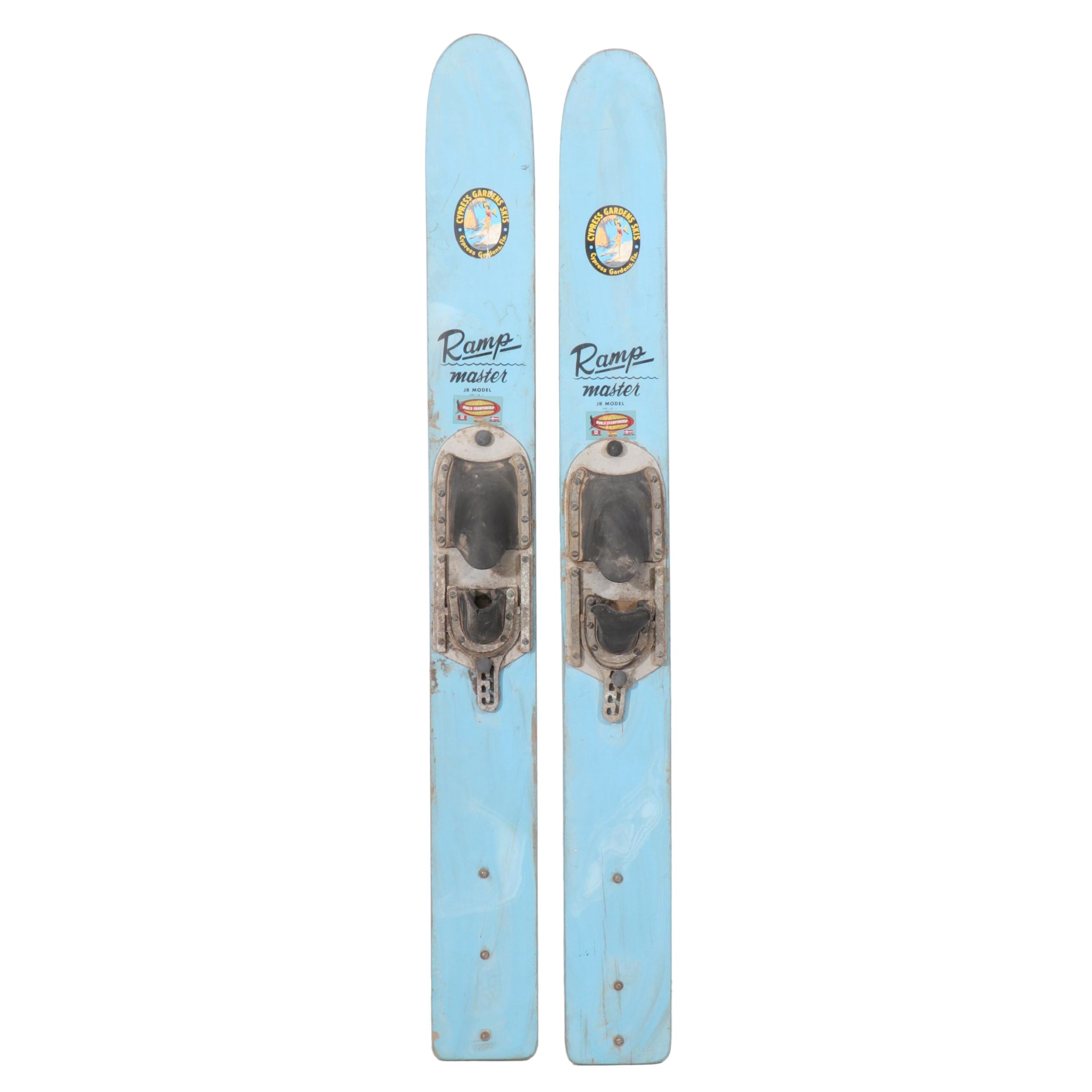 Pair of Cypress Garden Skis Ramp Master Junior Water Skis, Mid/ Late 20th C