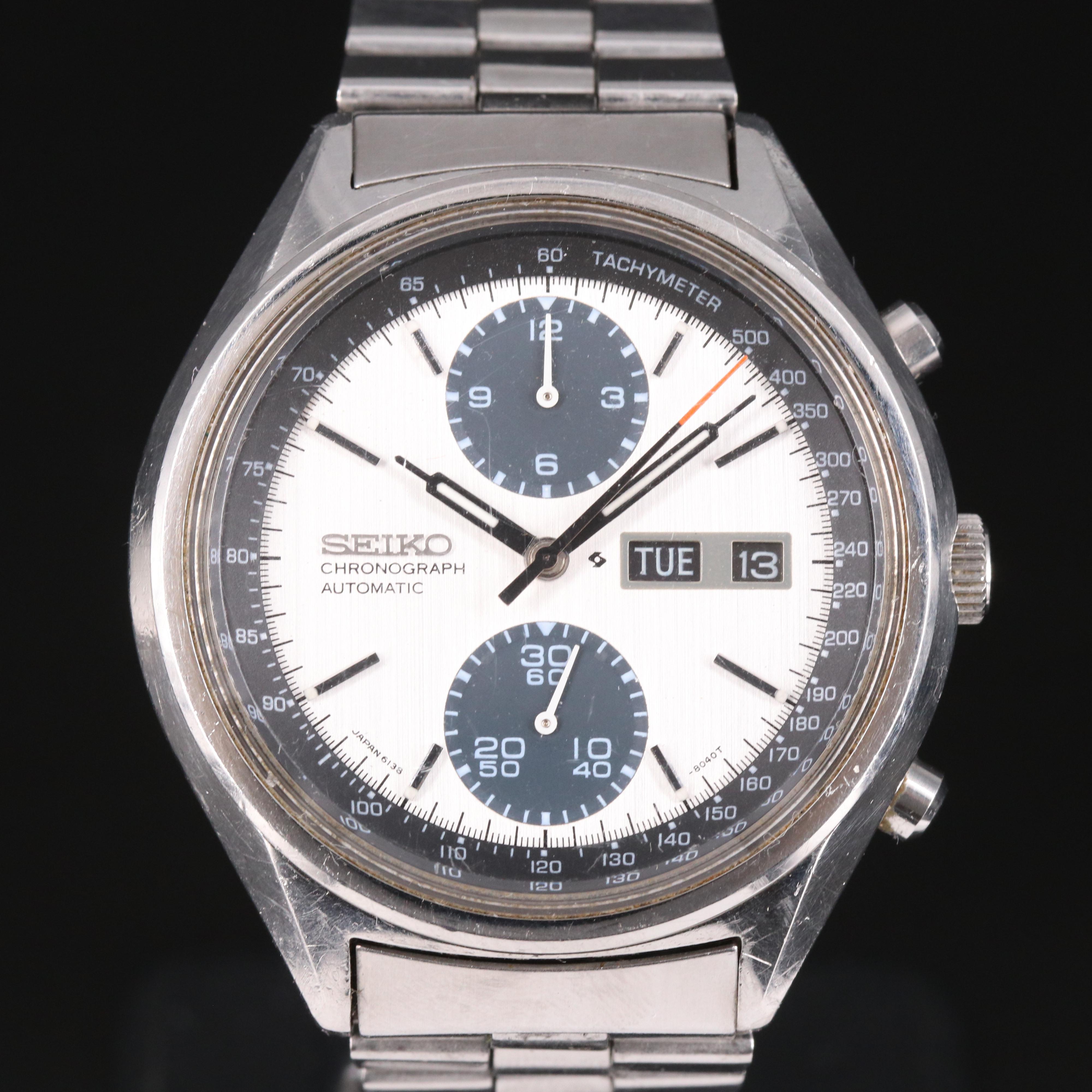 Vintage Seiko Panda Chronograph Watch