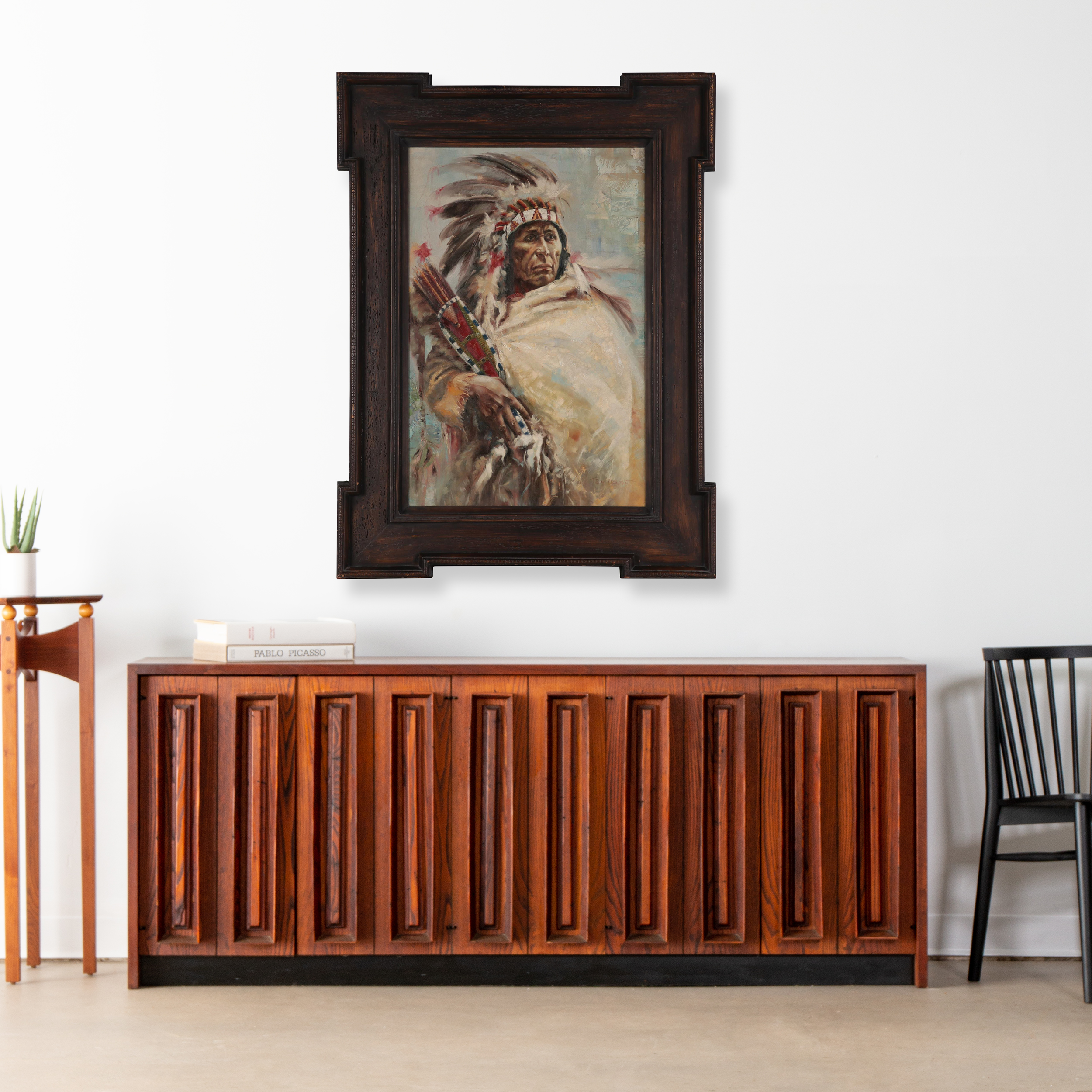 Troy Denton Portrait Copy Oil Painting of a Native American Man