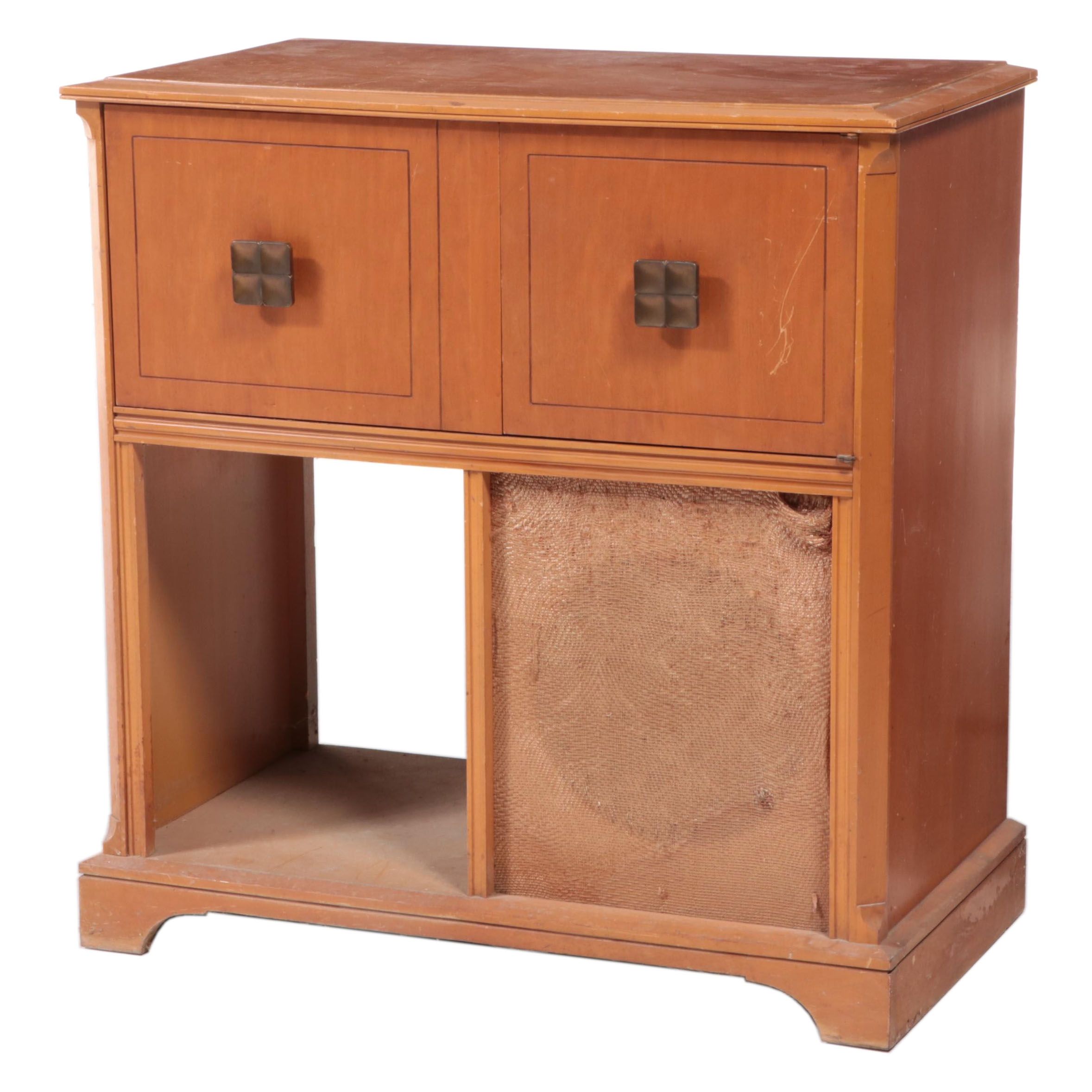 Stromberg-Carlson Wooden Radio and Turntable Cabinet, Mid-20th Century